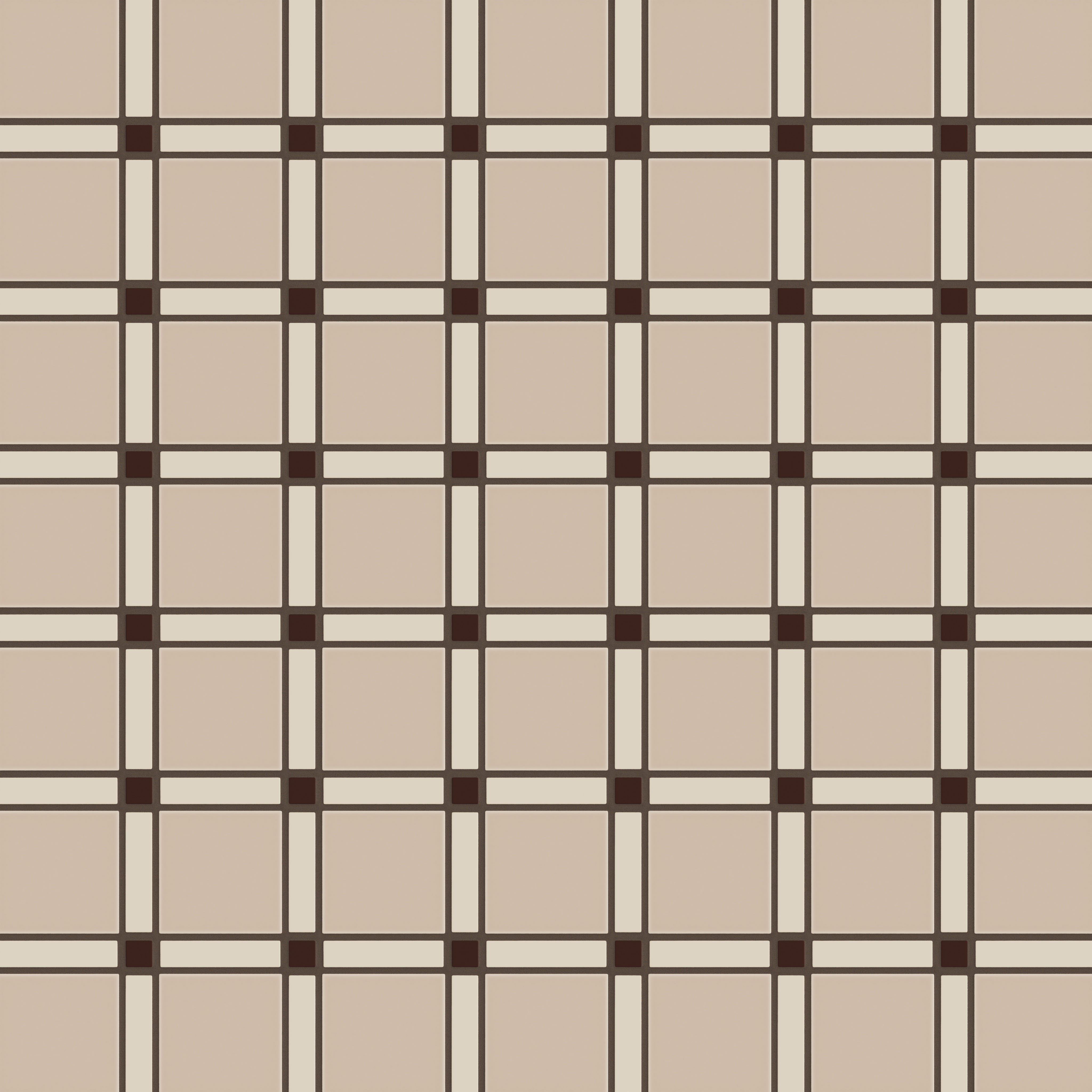 Lattice Sheeted Original Ceramic Tile in Garnet Matte, Ivory Matte & Sweet Pea Matte