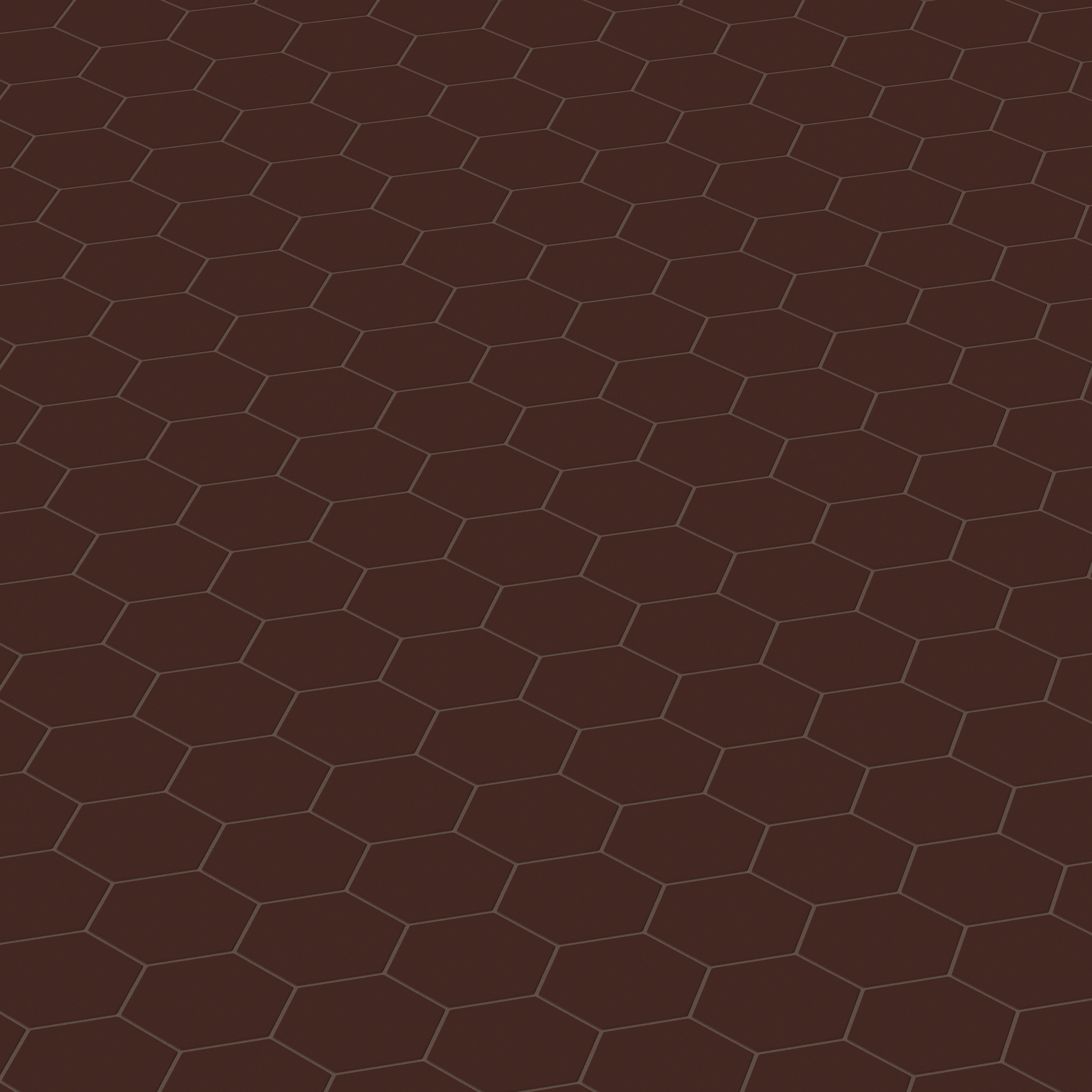 6" Hexagon Original Ceramic Tile in Garnet Matte