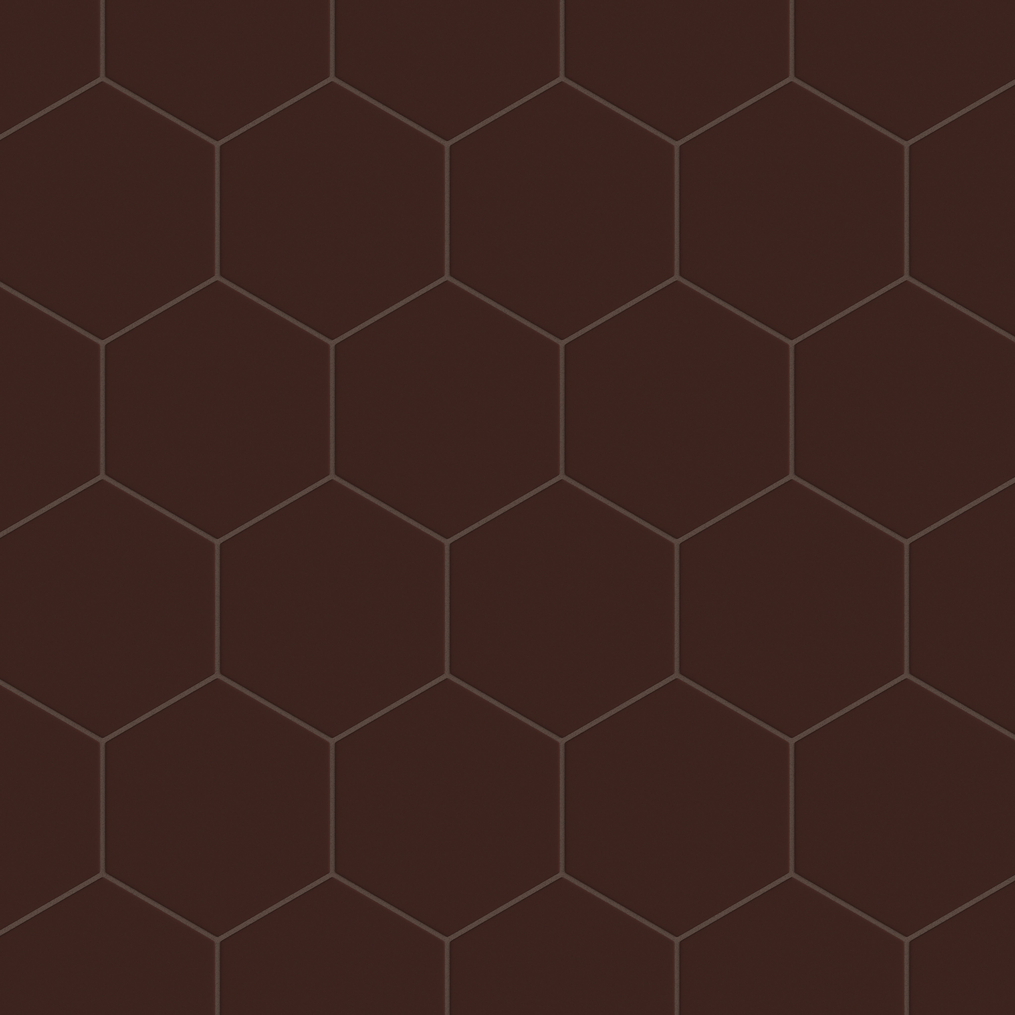 8" Hexagon Original Ceramic Tile in Garnet Matte