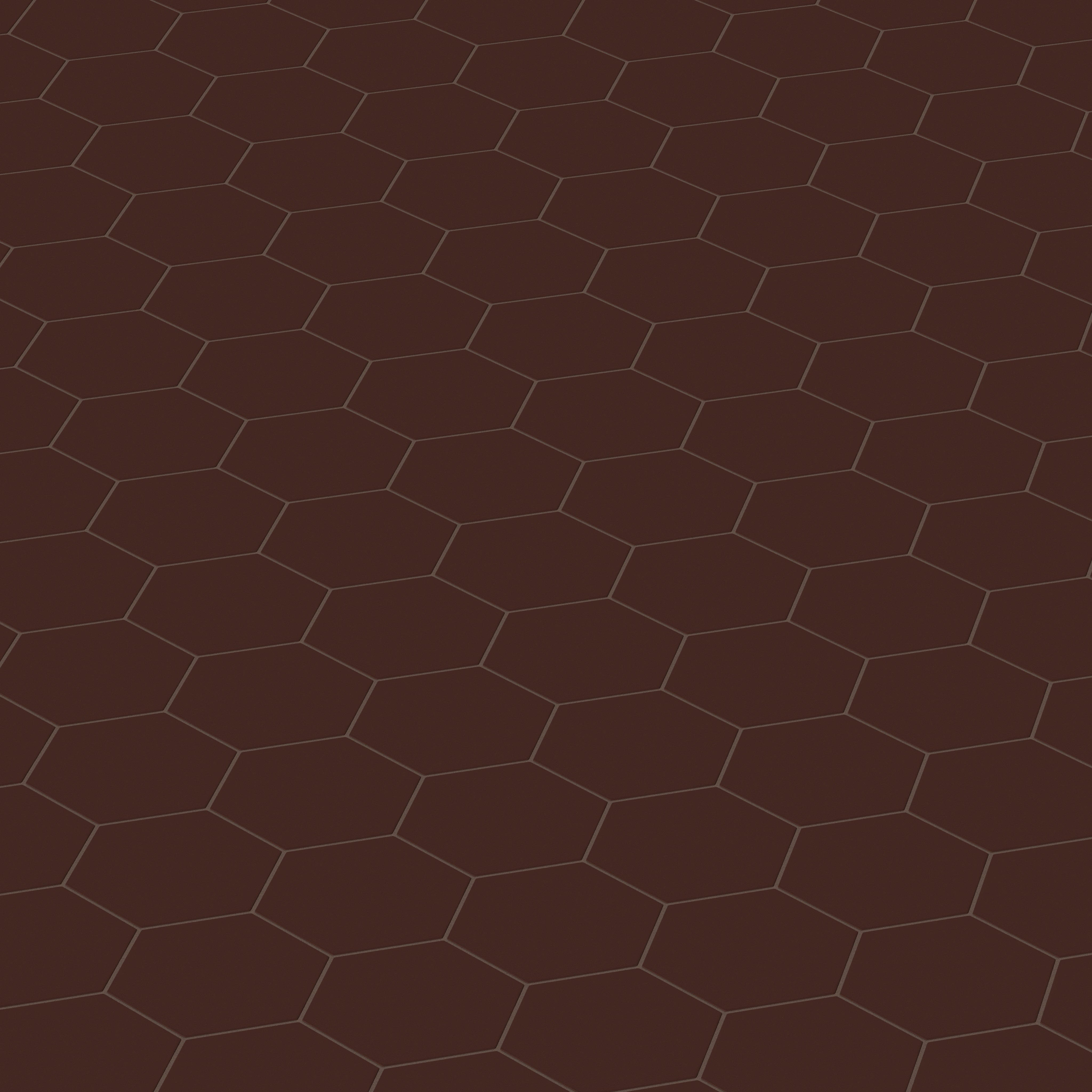 8" Hexagon Original Ceramic Tile in Garnet Matte