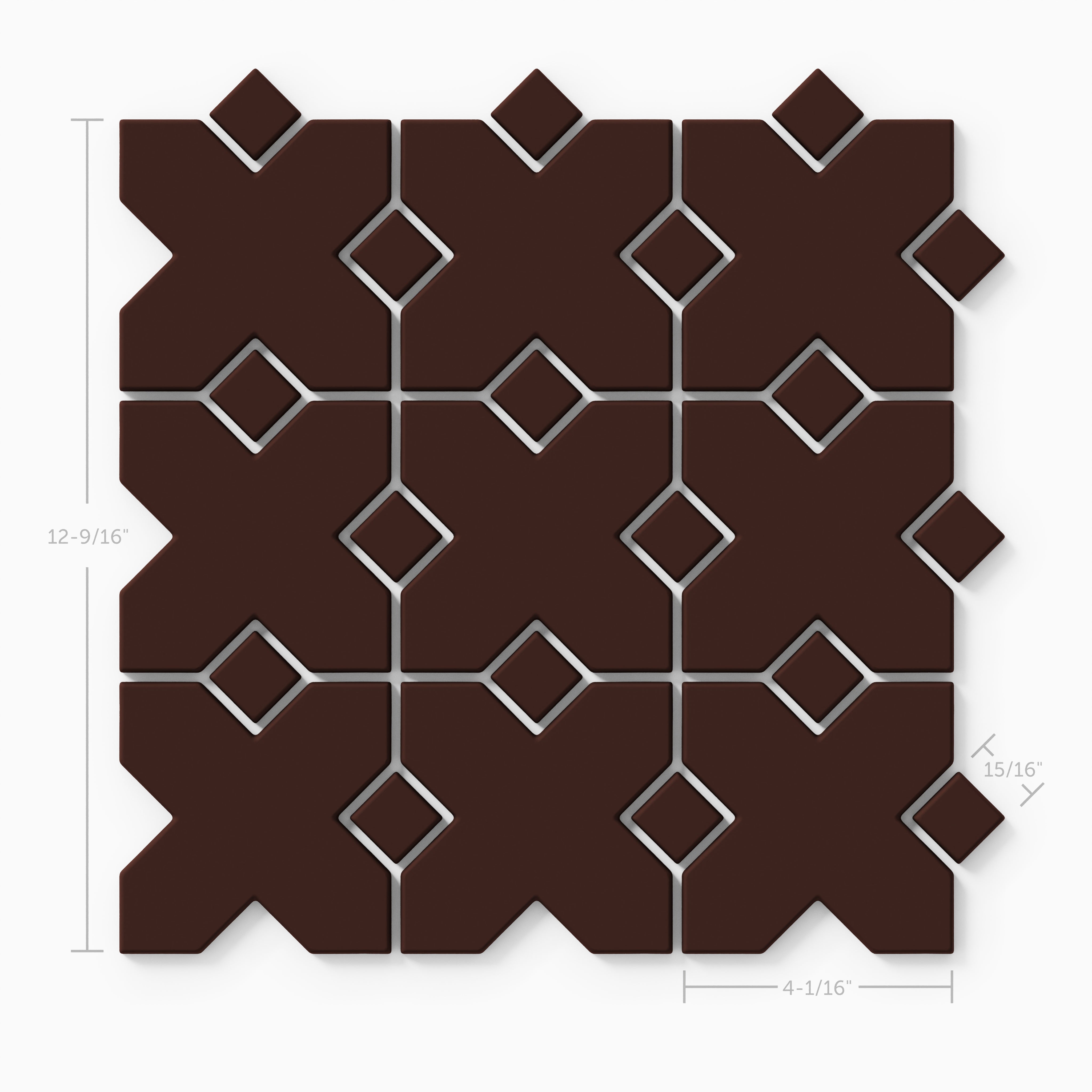 Hacienda Sheeted Original Ceramic Tile in Garnet Matte