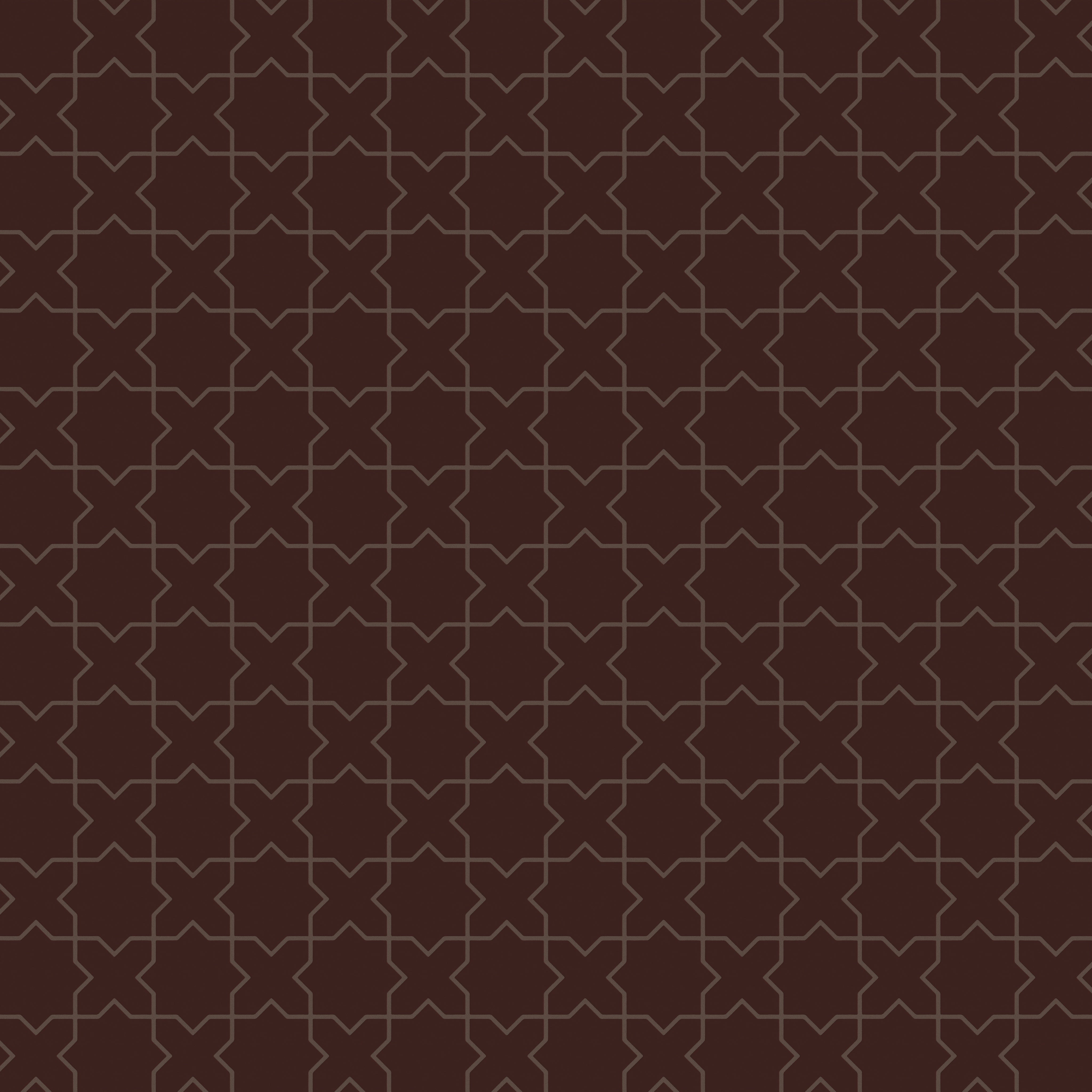 Mini Star & Cross Original Ceramic Tile in Garnet Matte