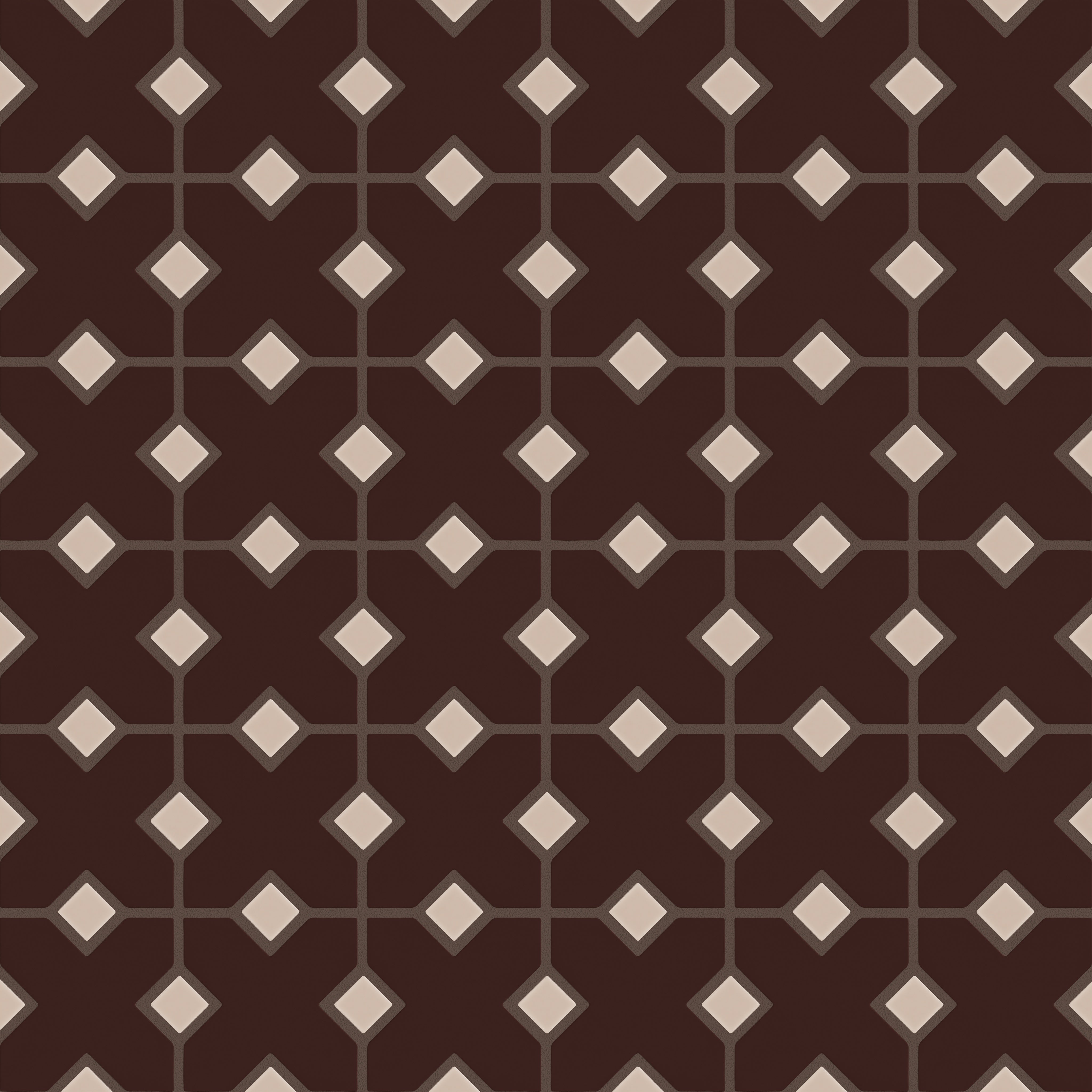 Hacienda Sheeted Original Ceramic Tile in Garnet Matte & Sweet Pea Matte
