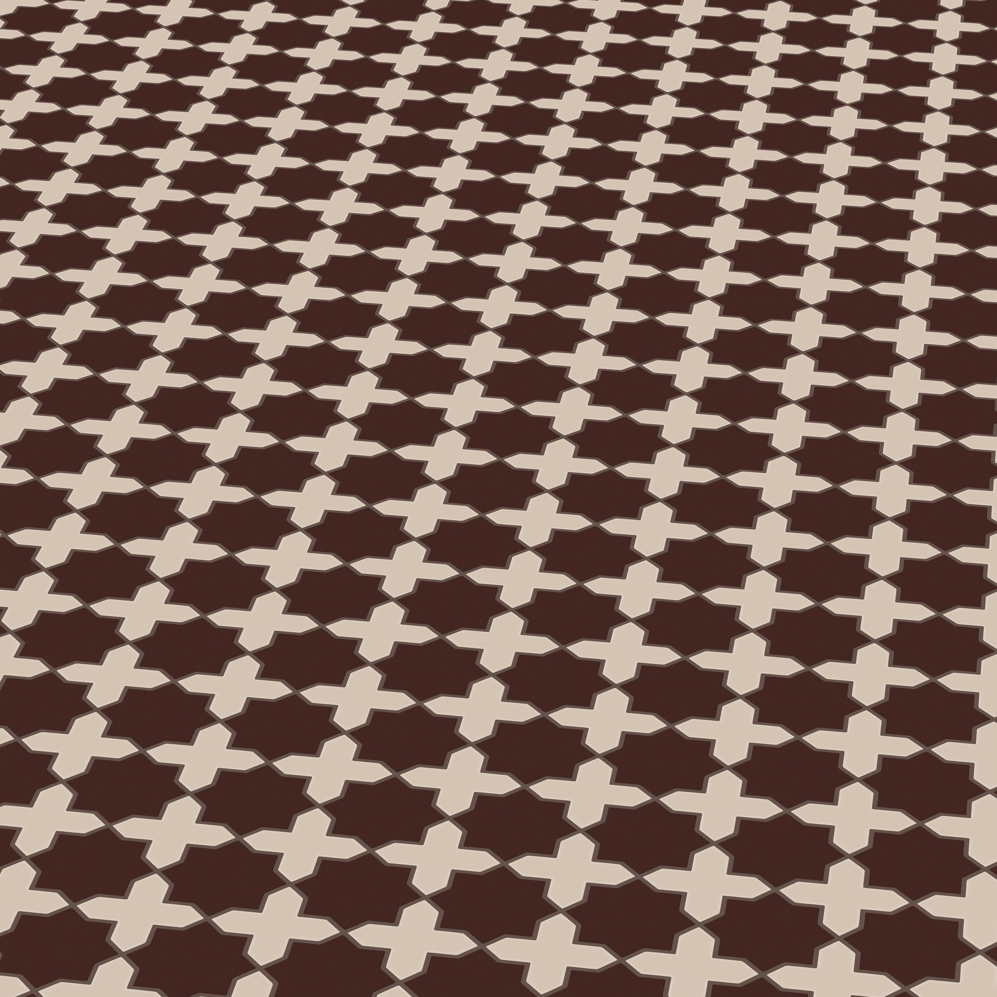 Mini Star & Cross Original Ceramic Tile in Garnet Matte & Sweet Pea Matte