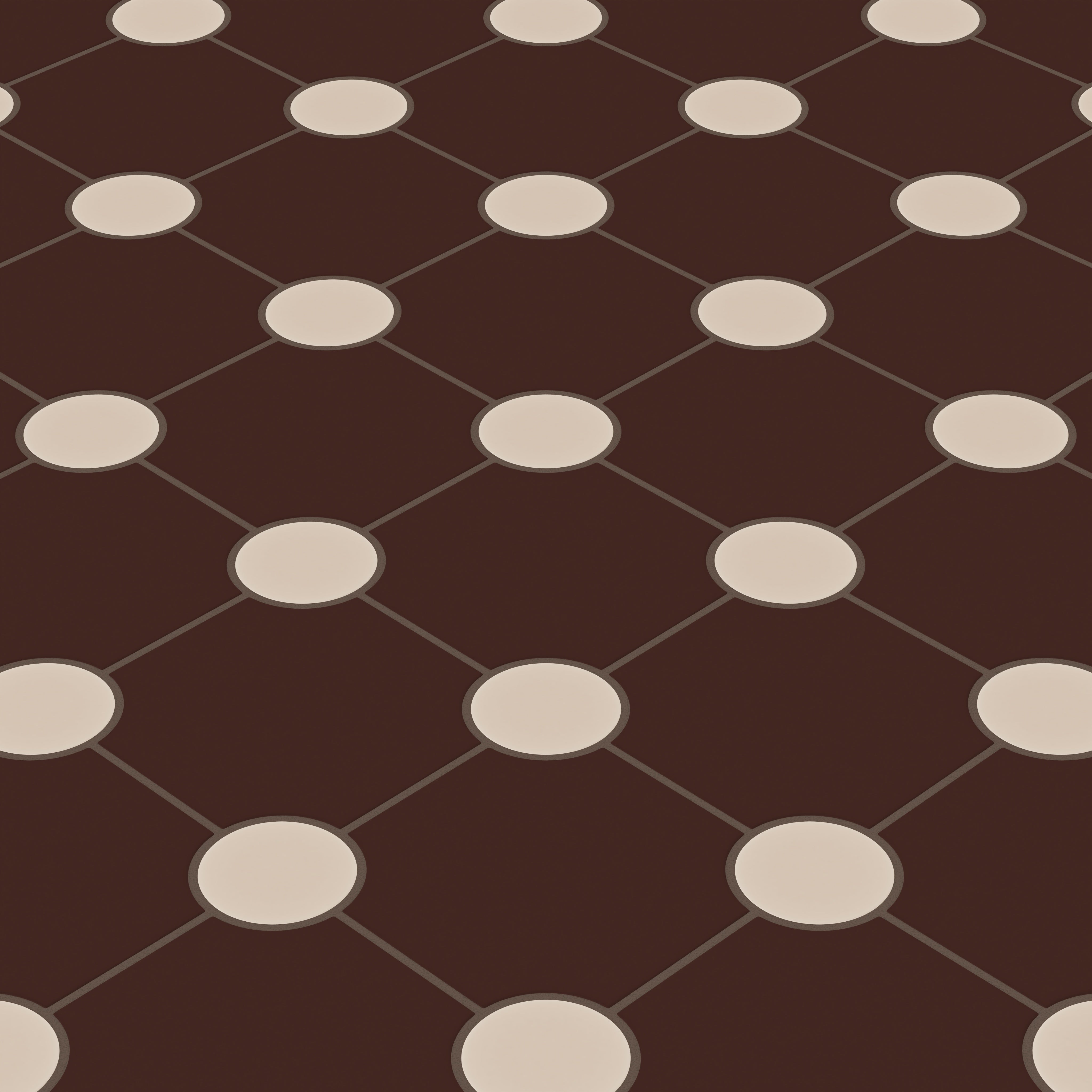 Portico Original Ceramic Tile in Garnet Matte & Sweet Pea Matte