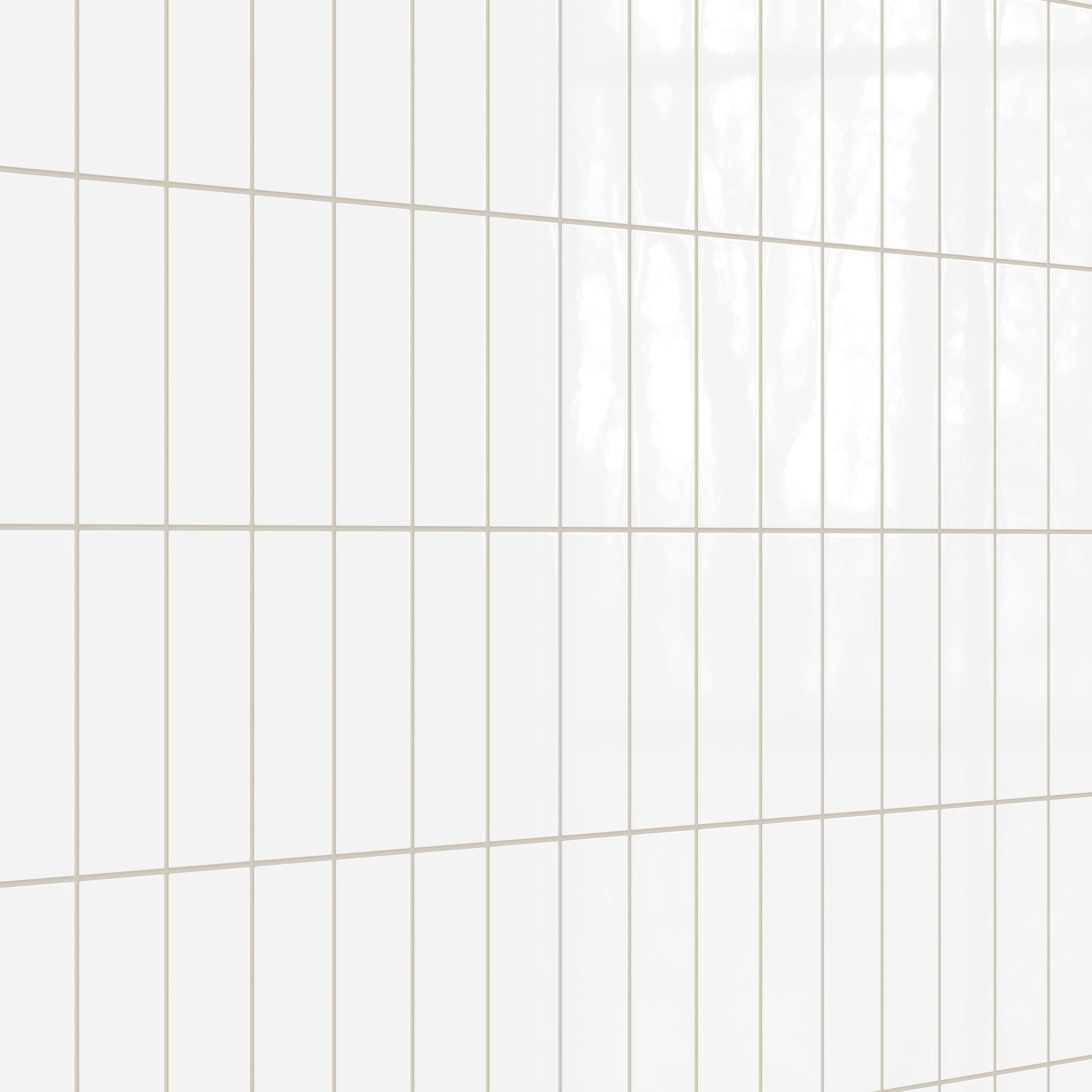 3x9 Natural Press Ceramic Tile in Gesso Gloss