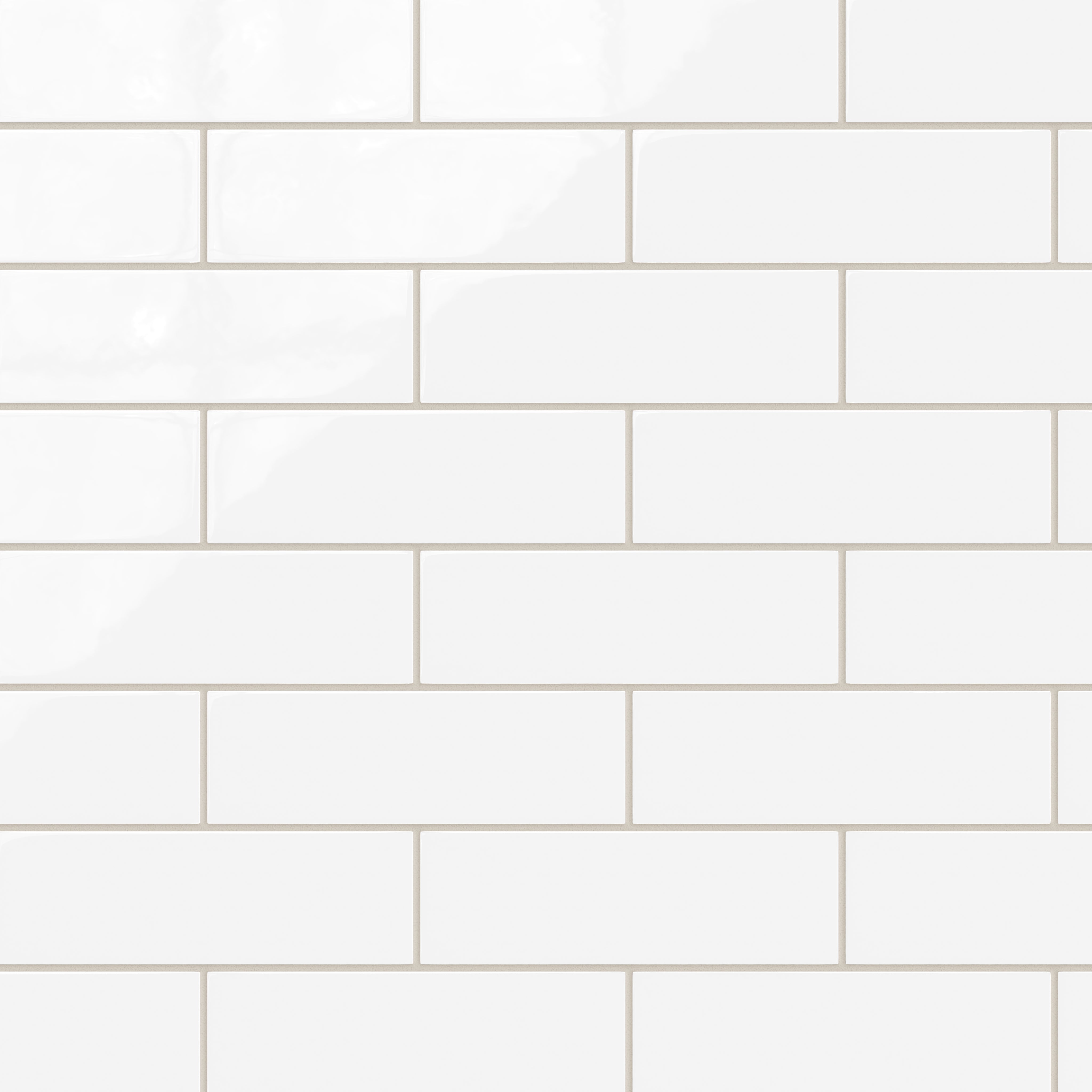 3x9 Natural Press Ceramic Tile in Gesso Gloss