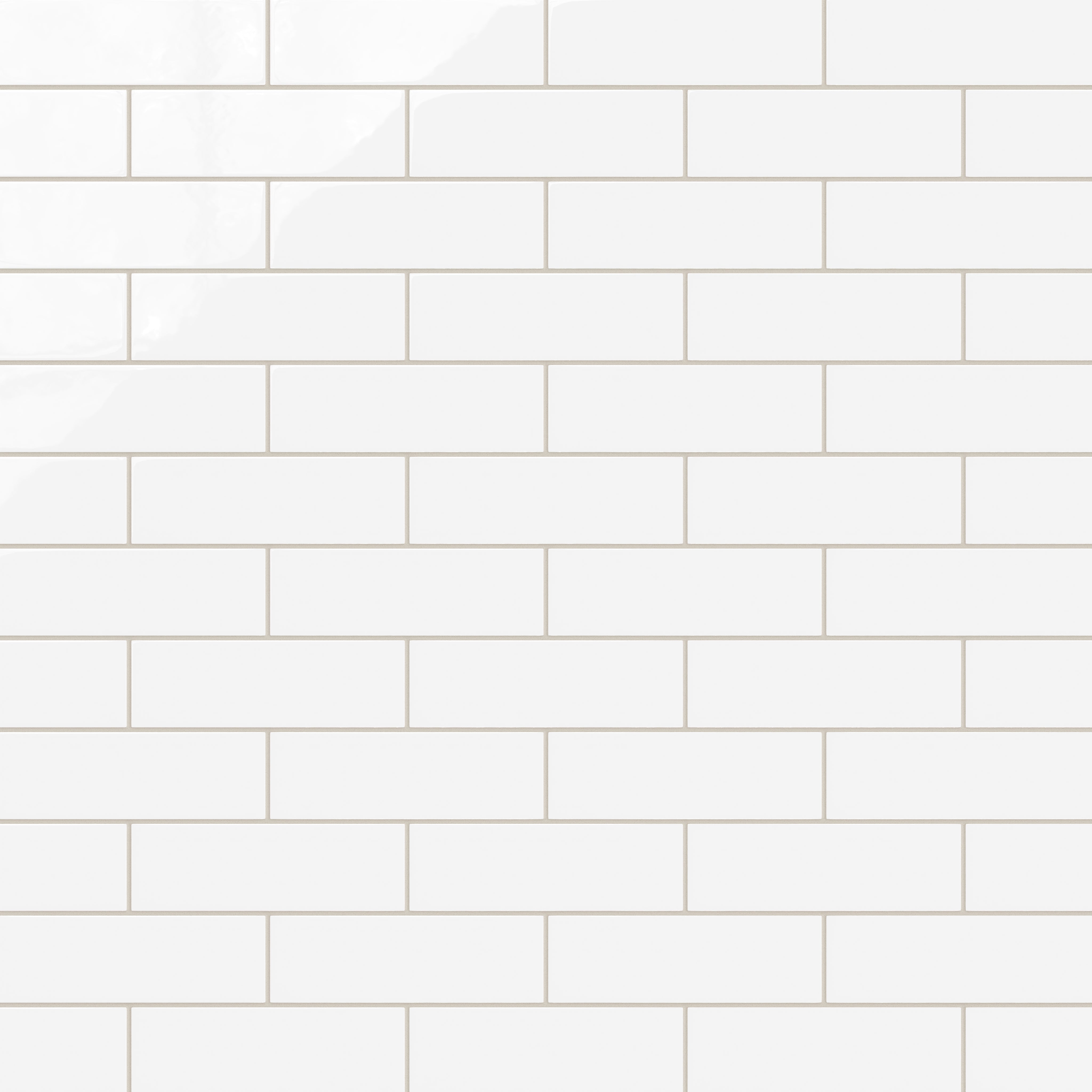 3x9 Natural Press Ceramic Tile in Gesso Gloss