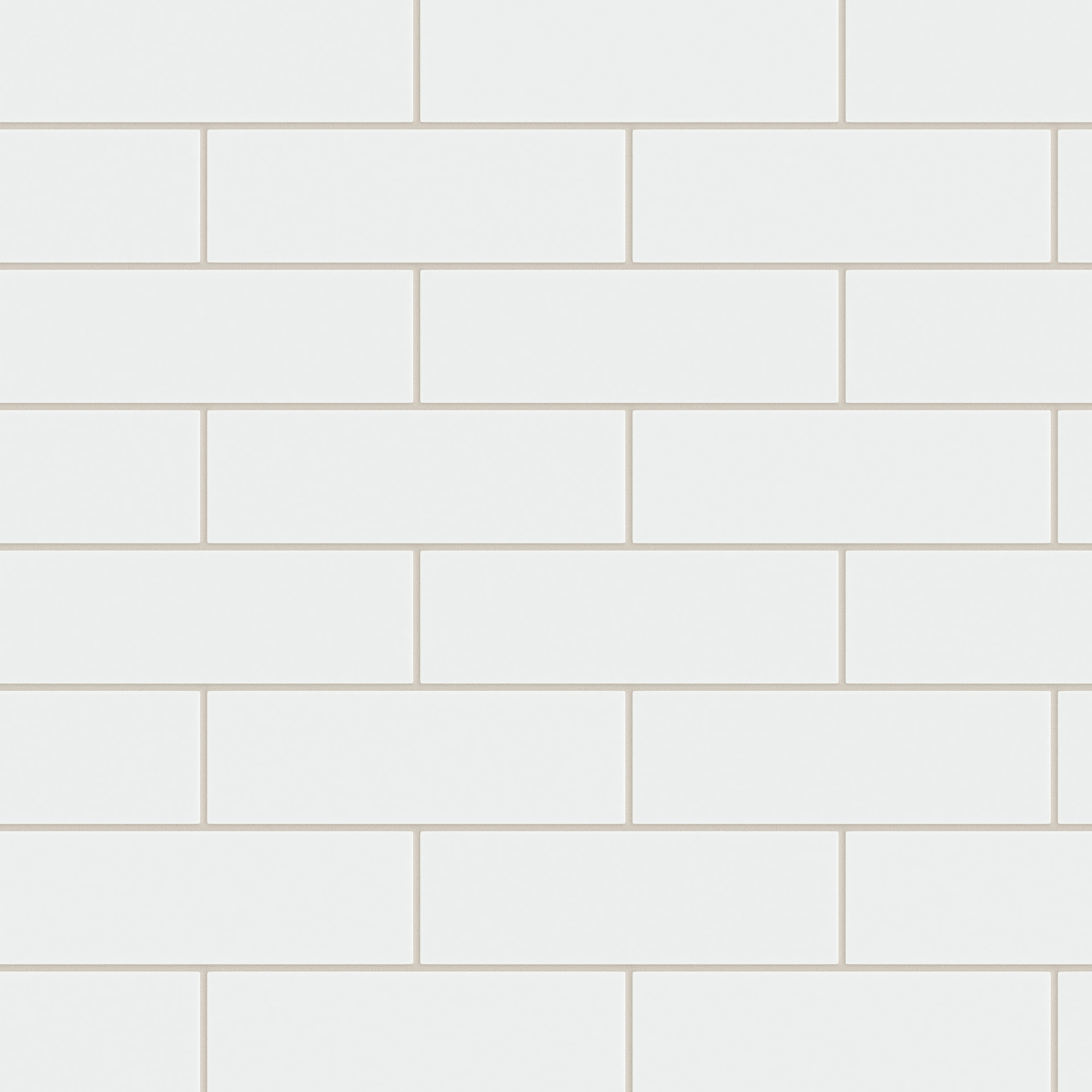 3x9 Natural Press Ceramic Tile in Gesso Matte