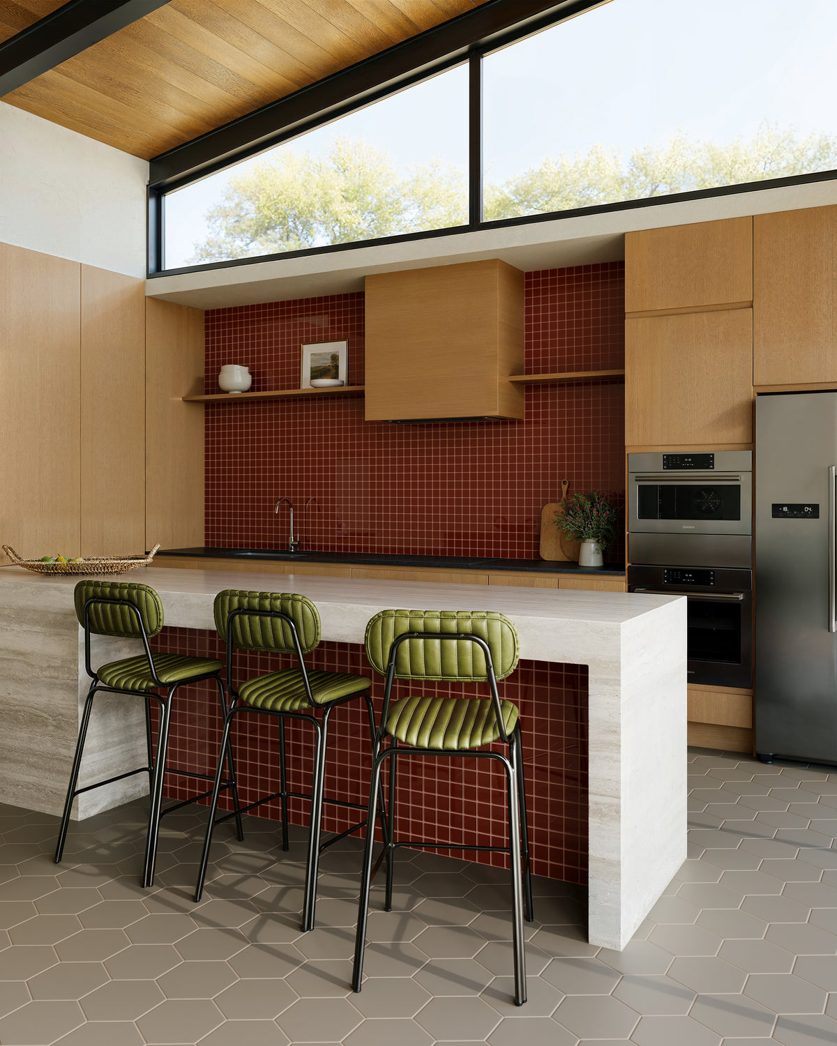 8" Hexagon Original Ceramic Tile in Sandstone Matte