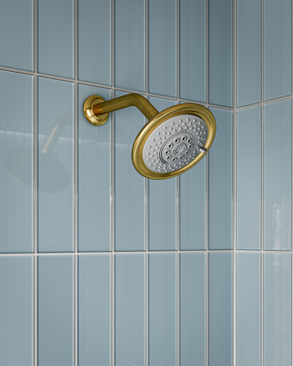 Emerson 45-Degree 8" Shower Arm with Flange in Satin Brass