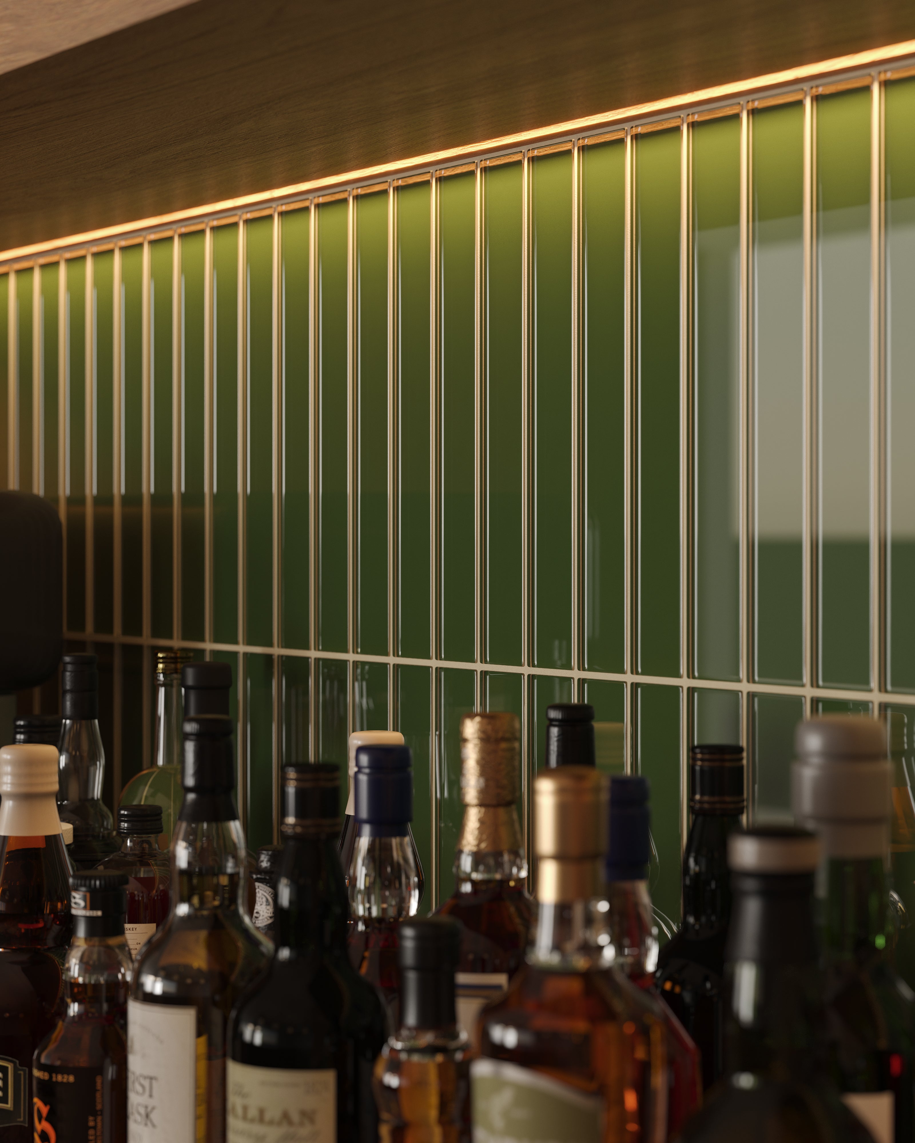 2x12 Glass Tile in Starling Gloss