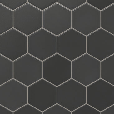 6" Hexagon Original Ceramic Tile in Graphite