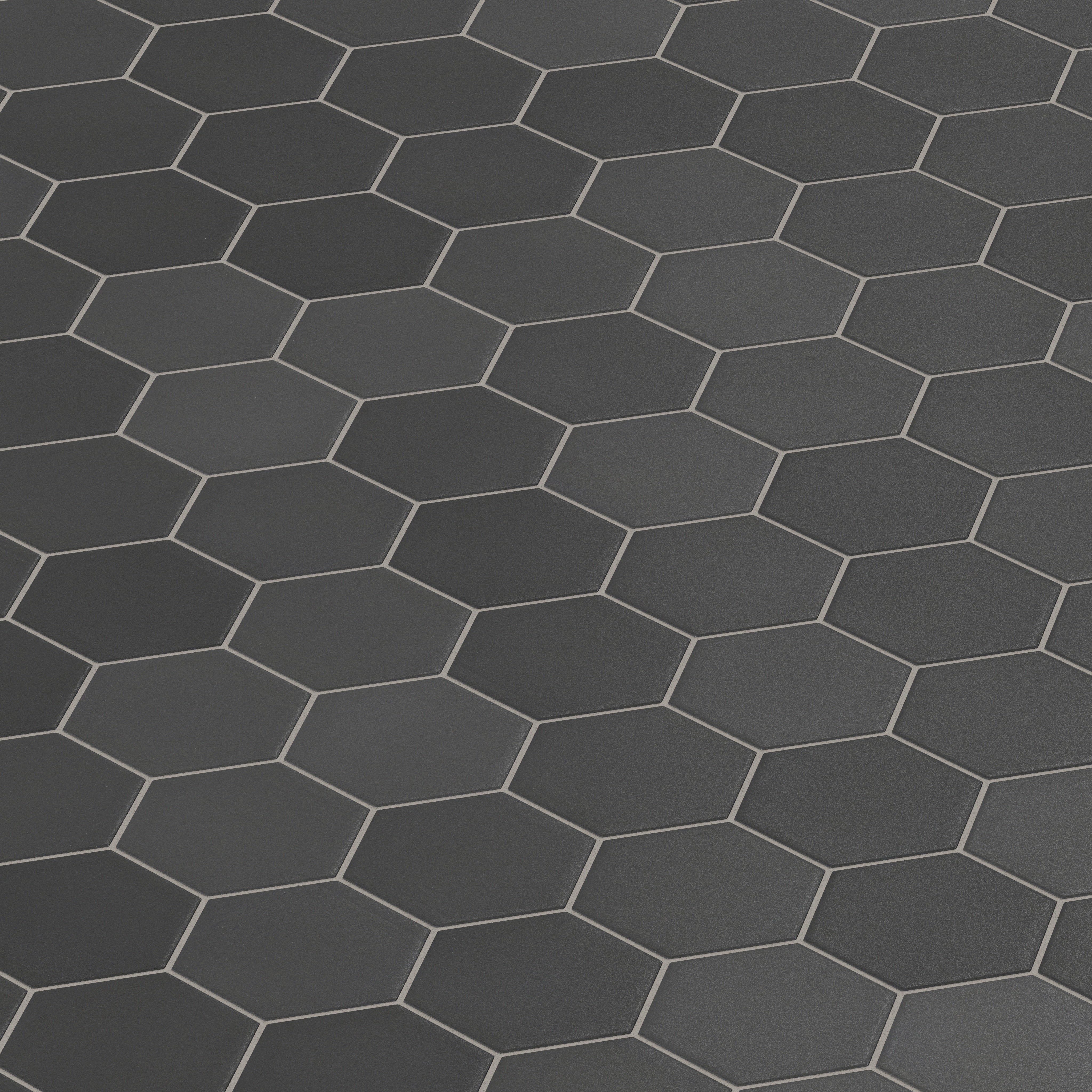 6" Hexagon Original Ceramic Tile in Graphite