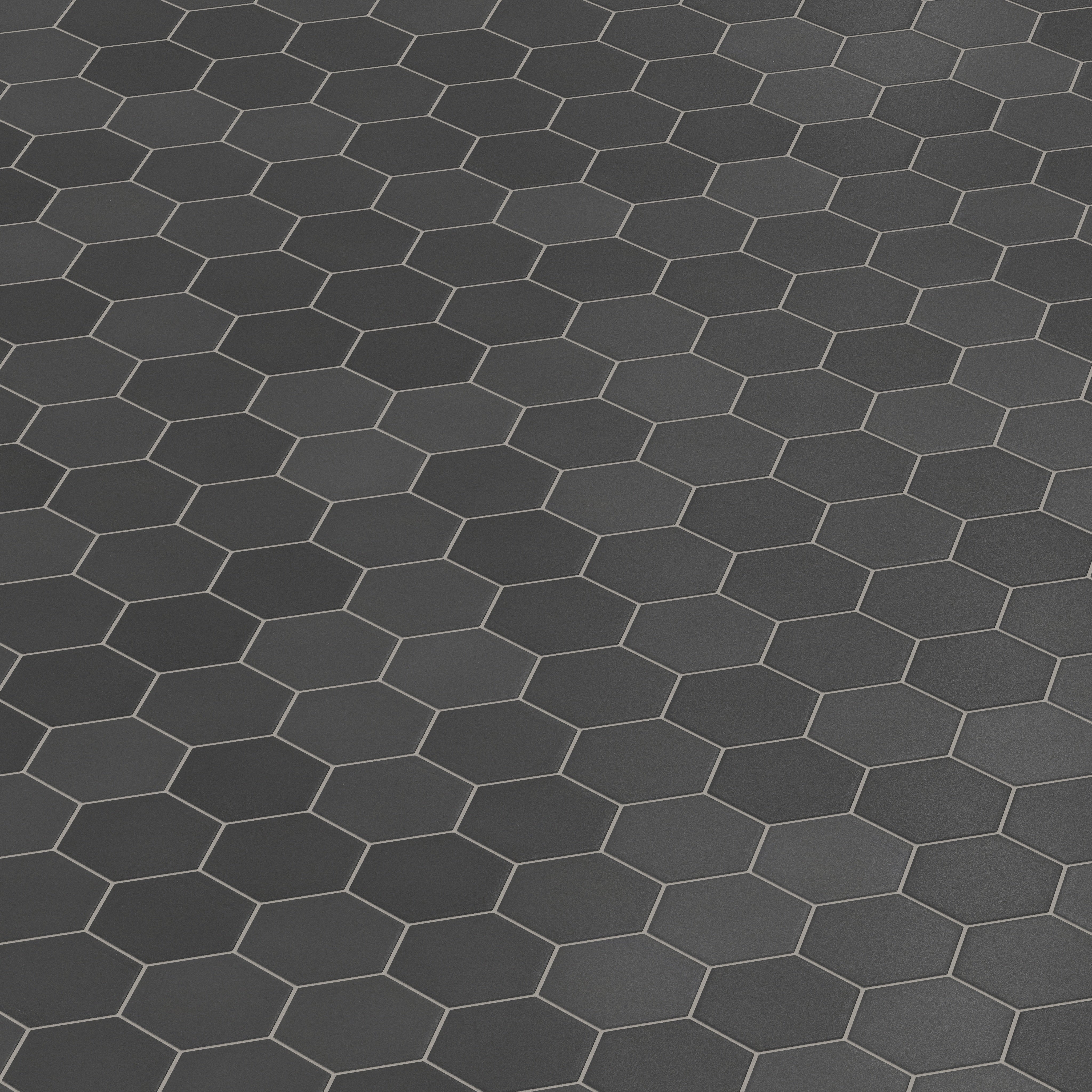 6" Hexagon Original Ceramic Tile in Graphite