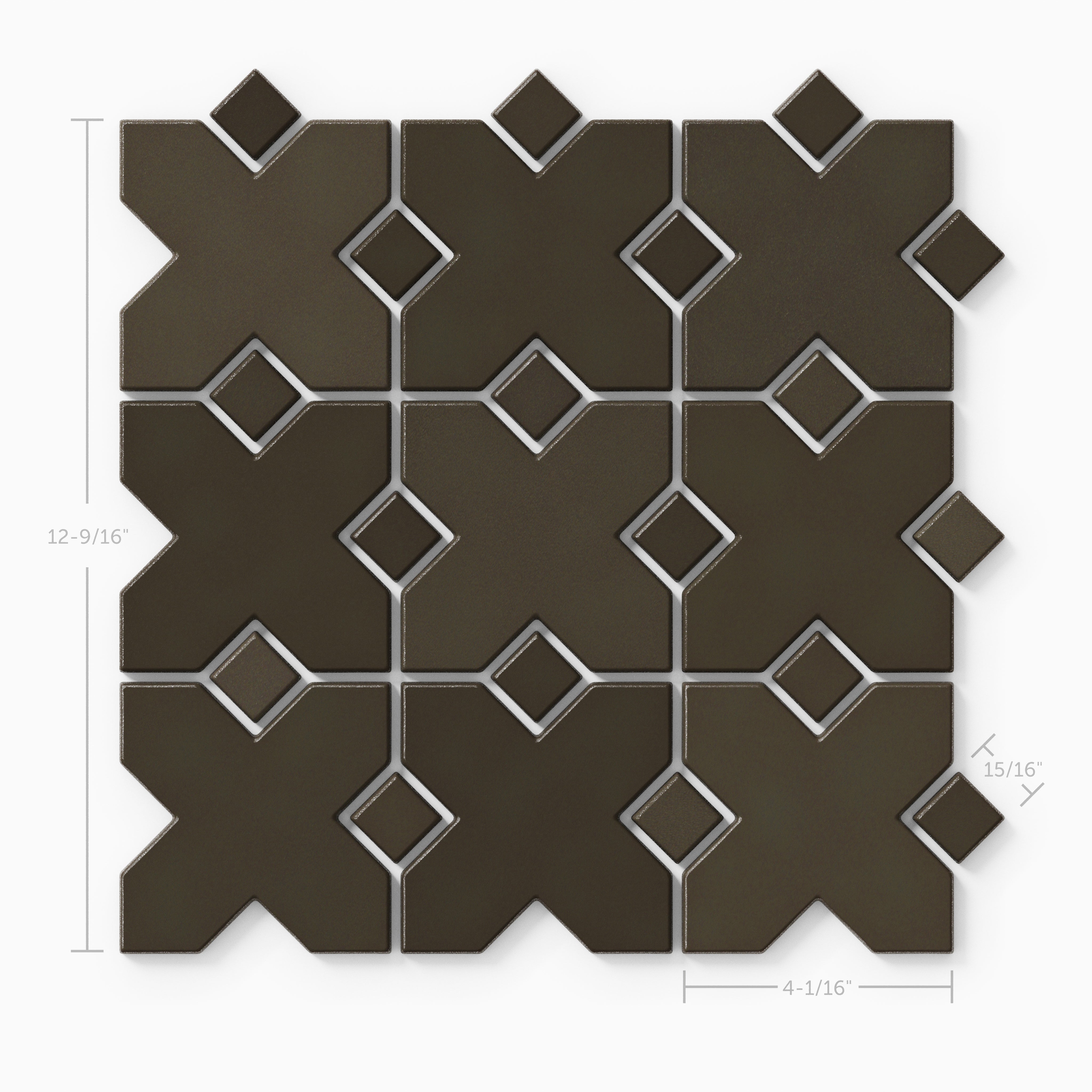 Hacienda Sheeted Original Ceramic Tile in Graphite