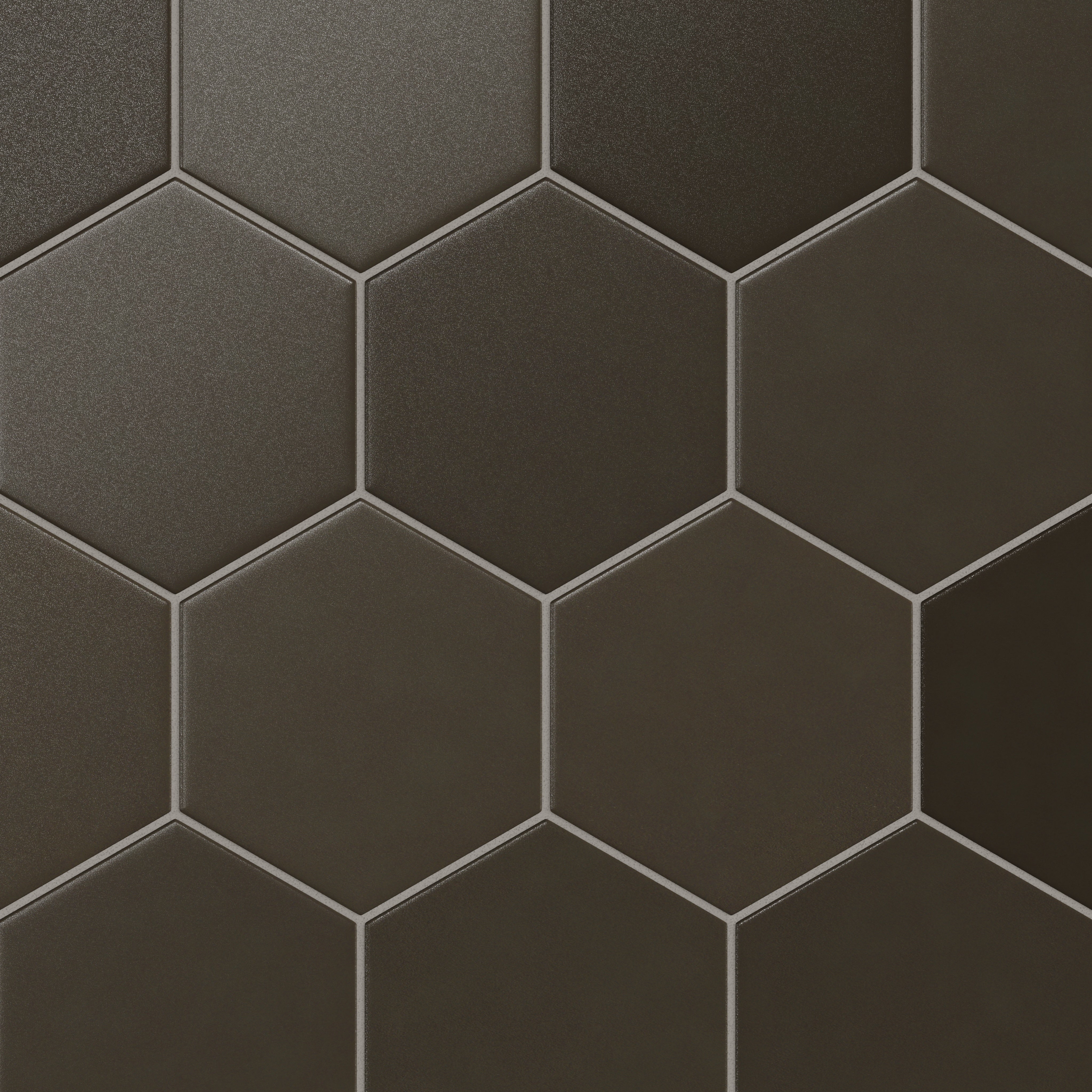 8" Hexagon Original Ceramic Tile in Graphite