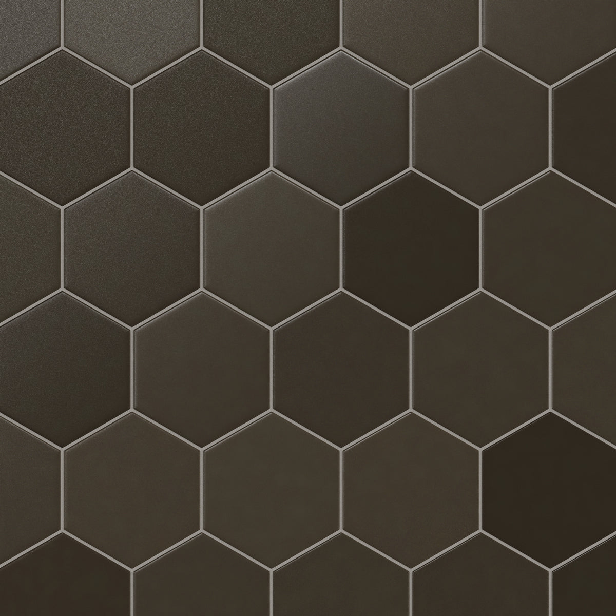 8" Hexagon Original Ceramic Tile in Graphite