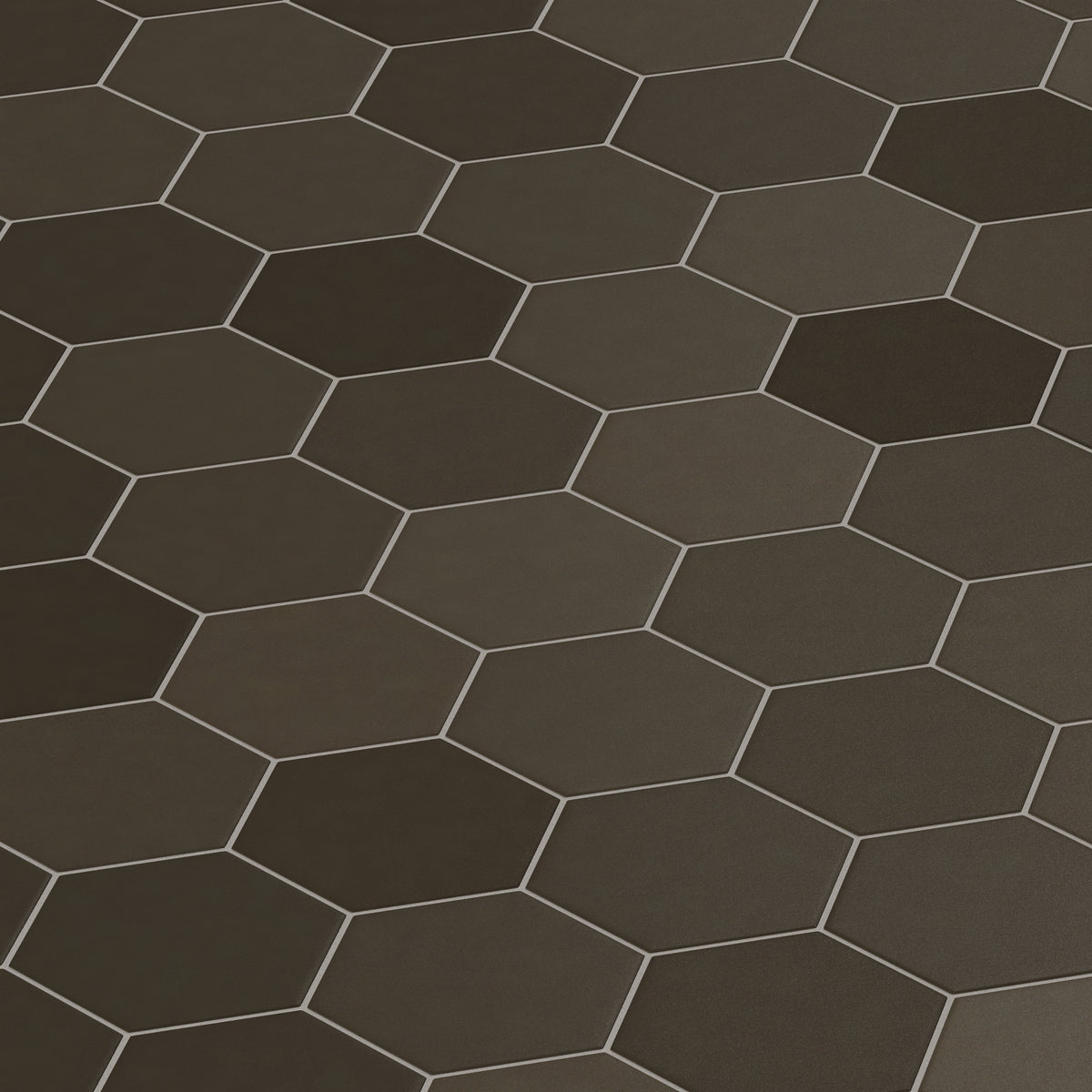 8" Hexagon Original Ceramic Tile in Graphite