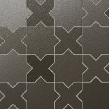 Star & Cross Original Ceramic Tile in Graphite