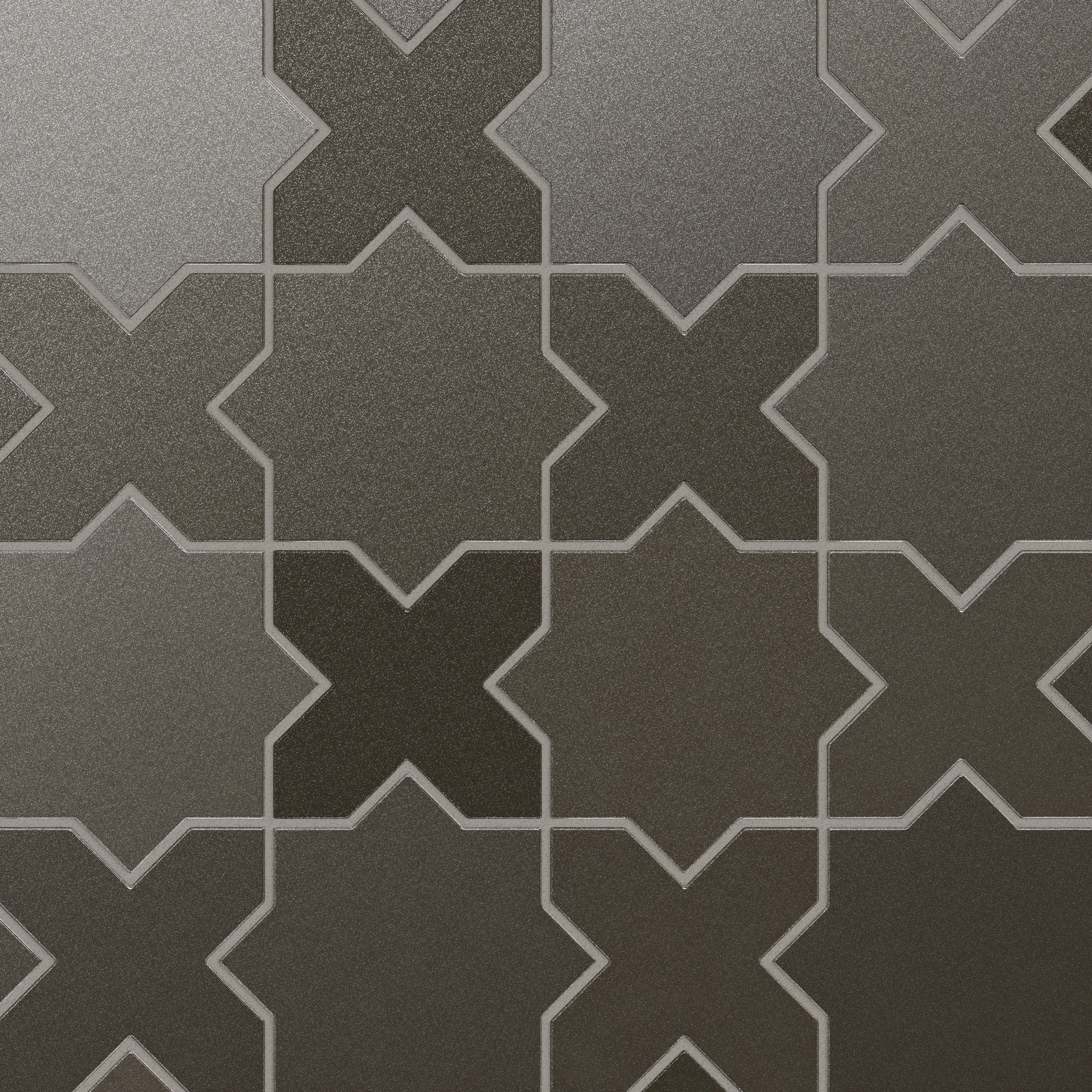 Star & Cross Original Ceramic Tile in Graphite