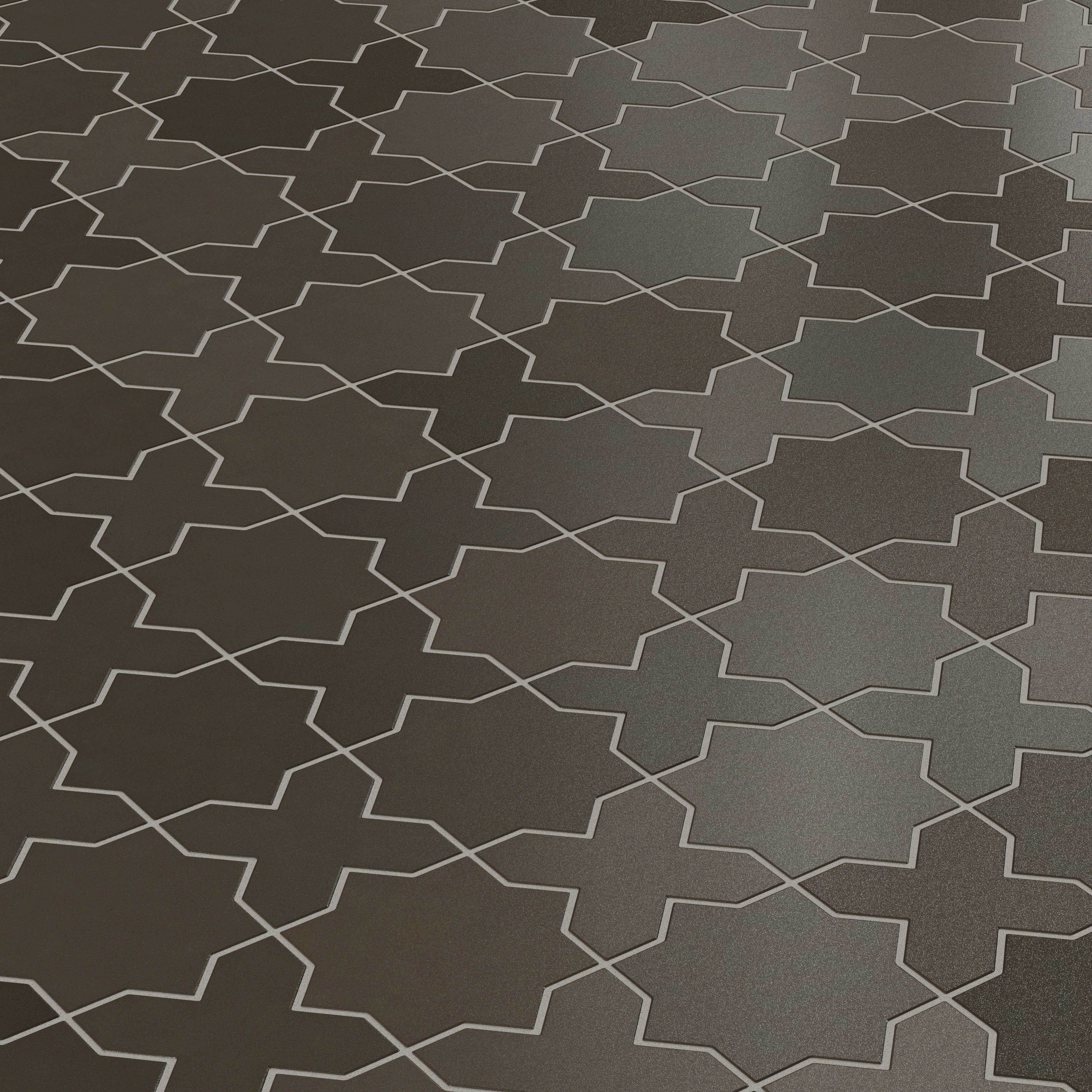 Star & Cross Original Ceramic Tile in Graphite