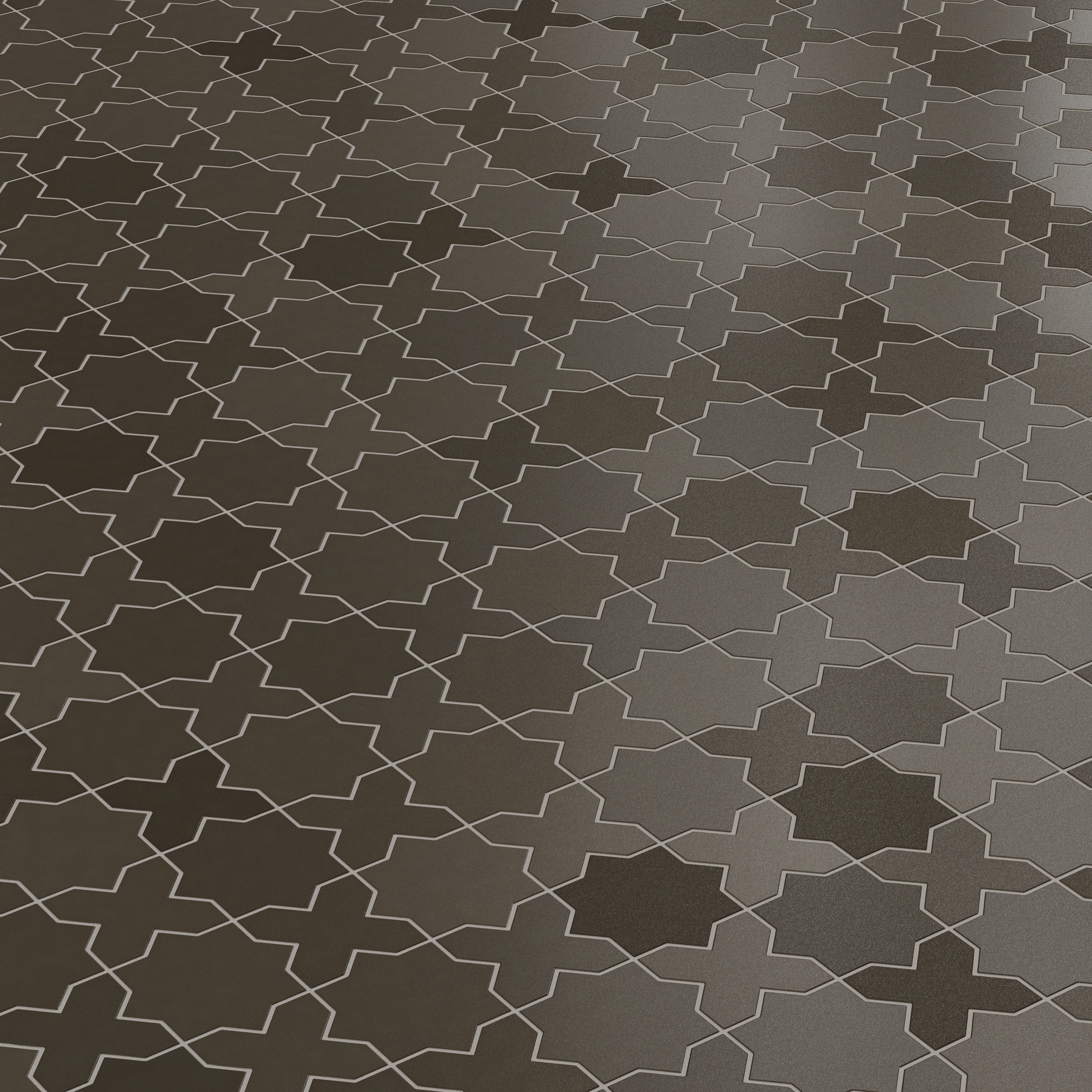 Star & Cross Original Ceramic Tile in Graphite