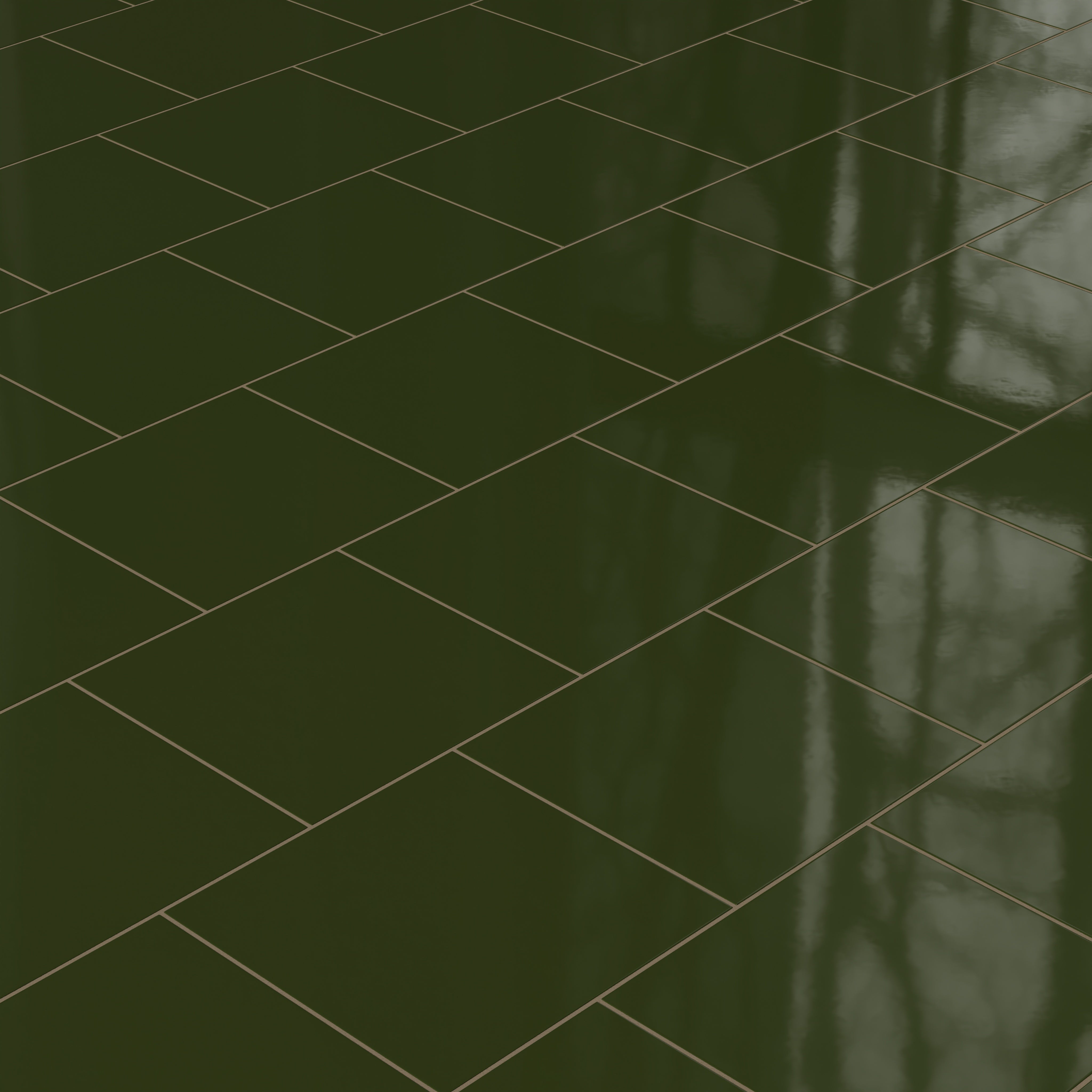 12x12 Natural Press Ceramic Tile in Green Apatite Gloss