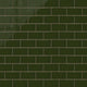 2x4 Half Offset Sheeted Natural Press Ceramic Mosaic Tile in Green Apatite Gloss