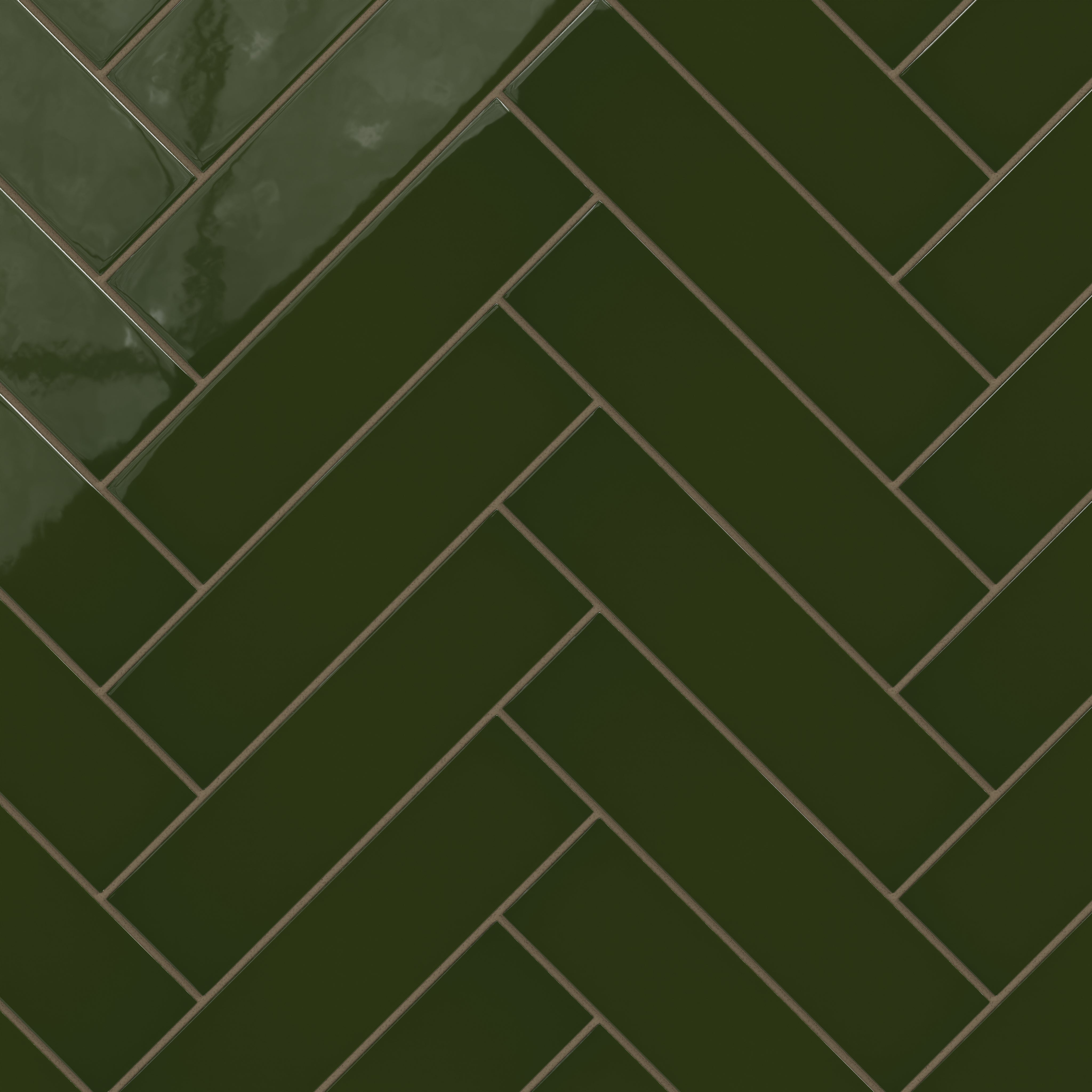 3x12 Natural Press Ceramic Tile in Green Apatite Gloss