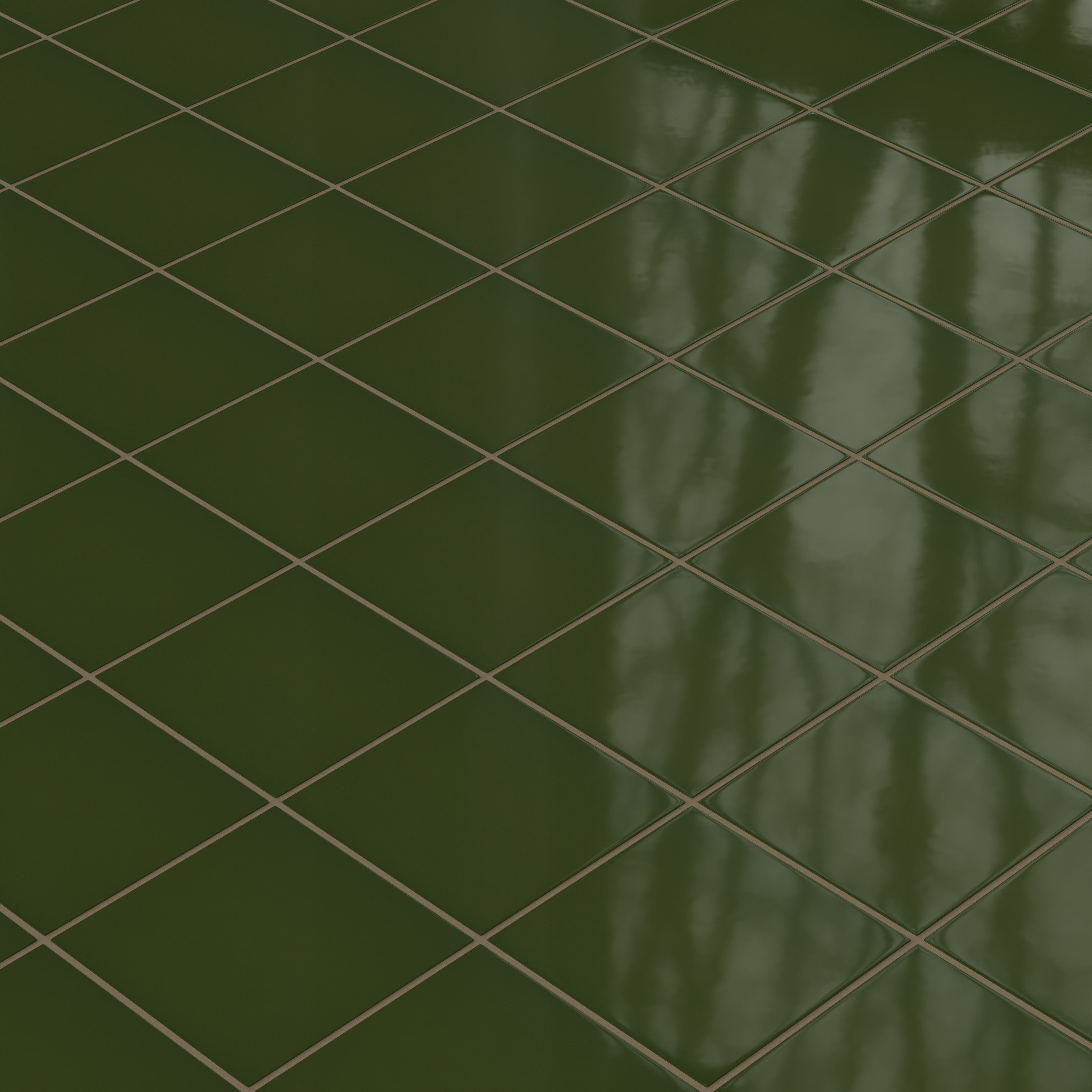6x6 Natural Press Ceramic Tile in Green Apatite Gloss