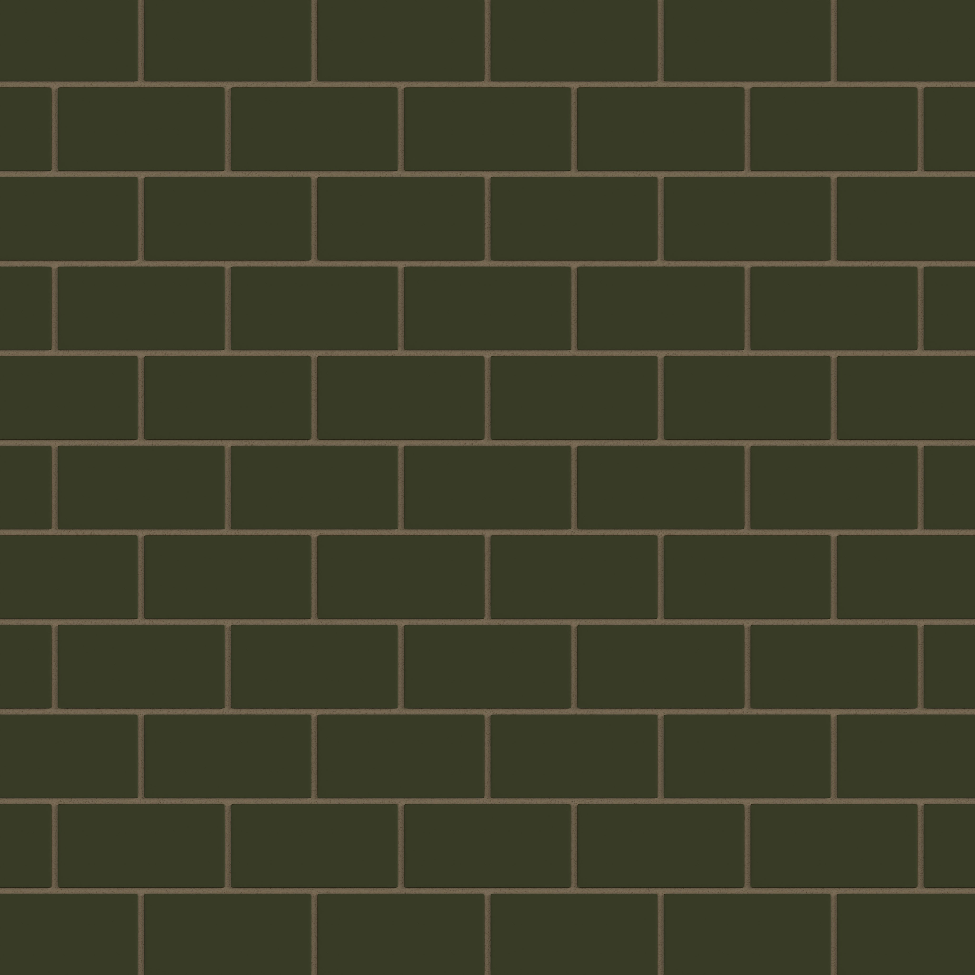 2x4 Half Offset Sheeted Natural Press Ceramic Mosaic Tile in Green Apatite Matte