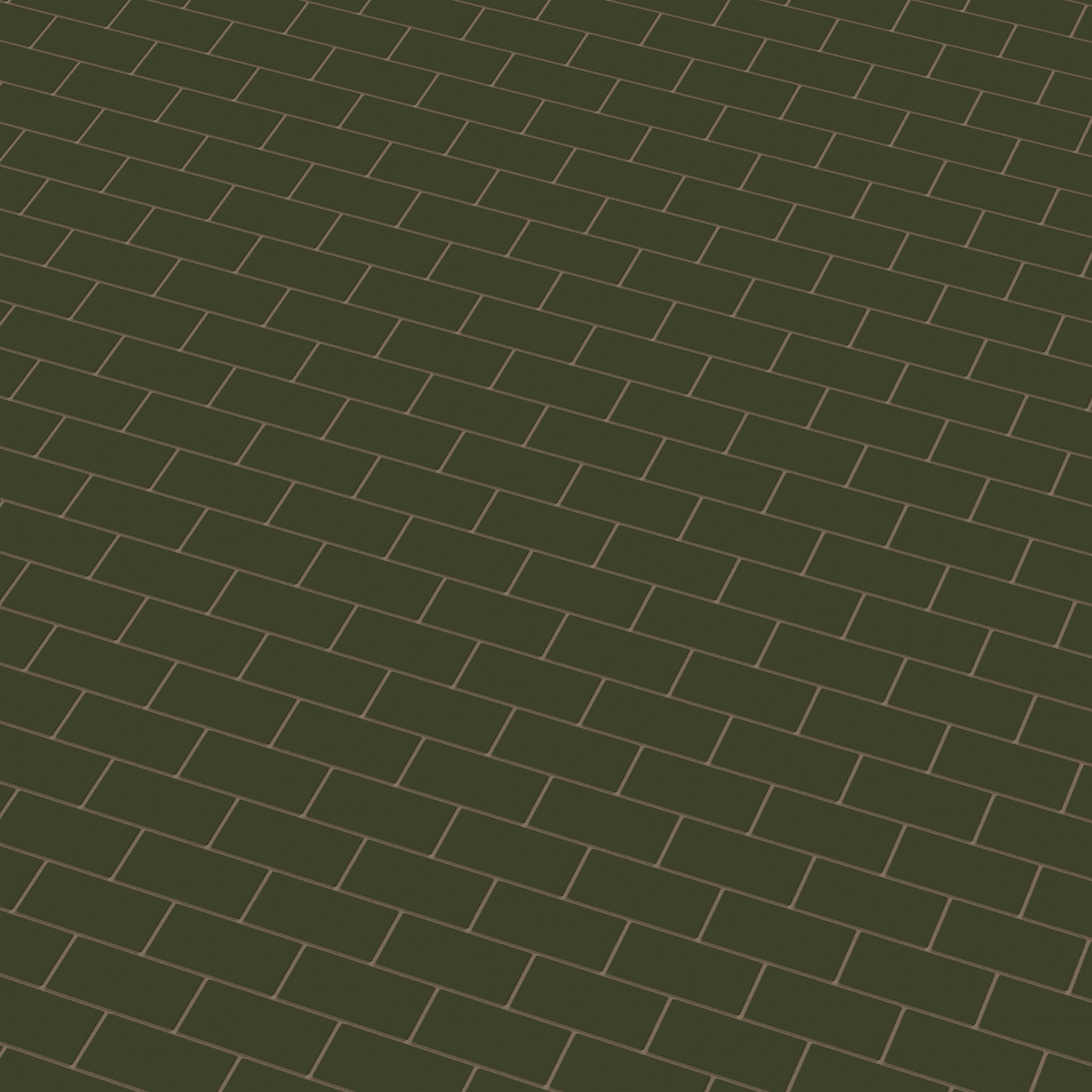 2x4 Half Offset Sheeted Natural Press Ceramic Mosaic Tile in Green Apatite Matte