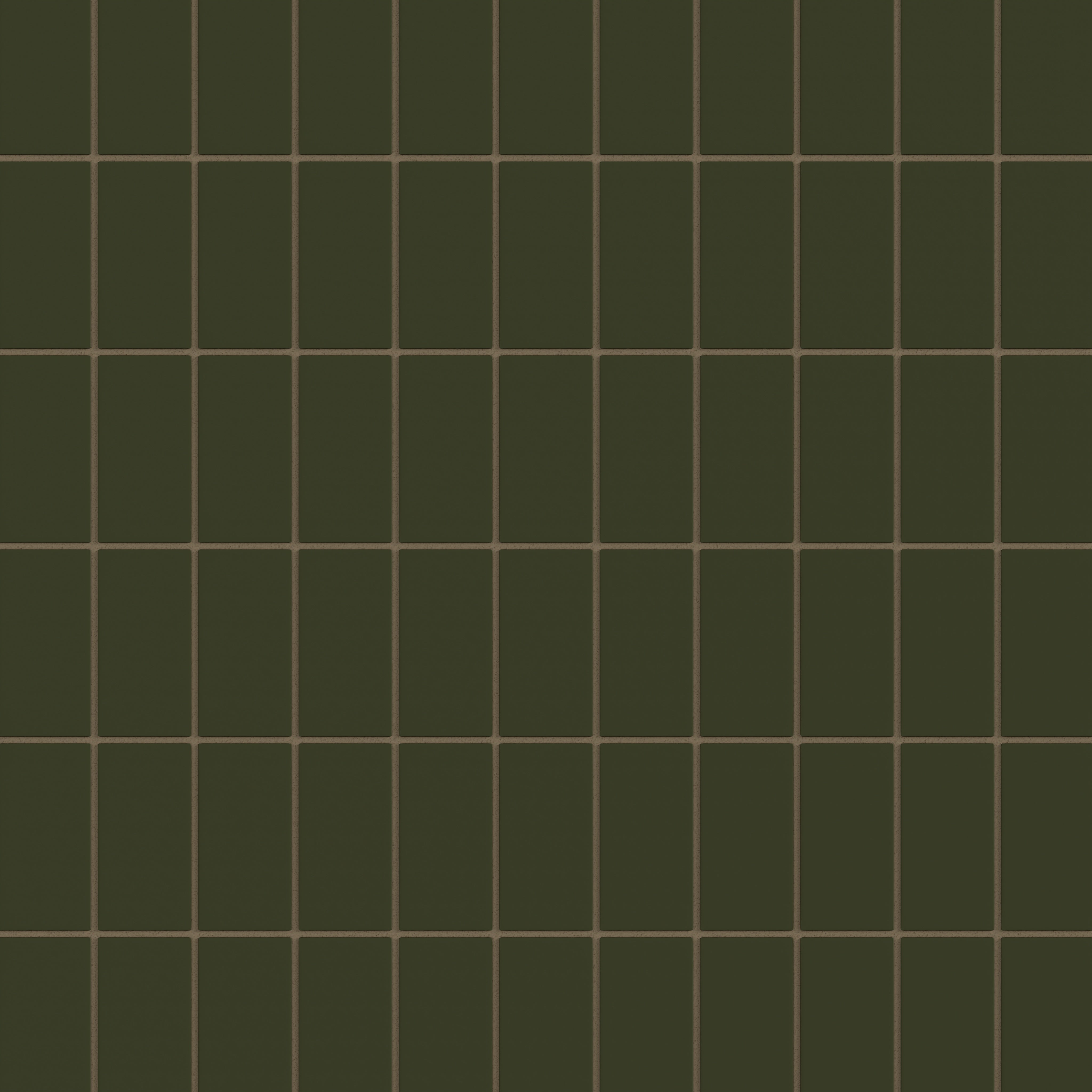 2x4 Straight Set Sheeted Natural Press Ceramic Mosaic Tile in Green Apatite Matte