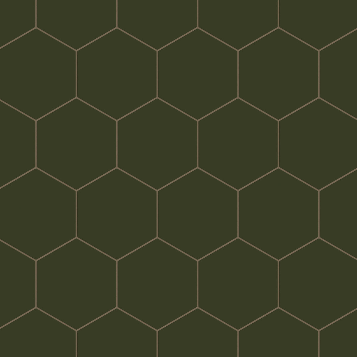 8" Hexagon Natural Press Ceramic Tile in Green Apatite Matte