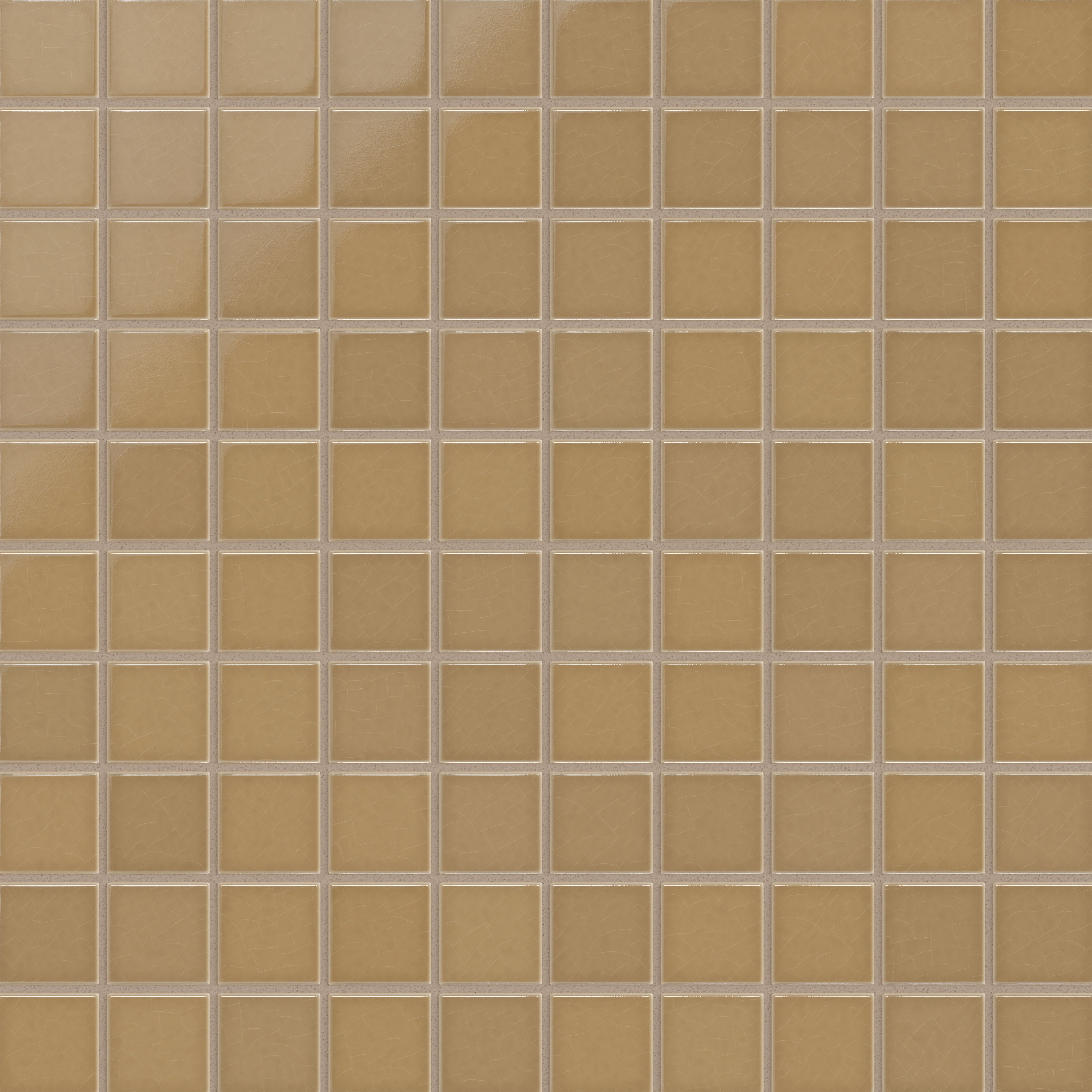 2x2 Straight Set Sheeted Original Ceramic Mosaic Tile in Haystack Gloss