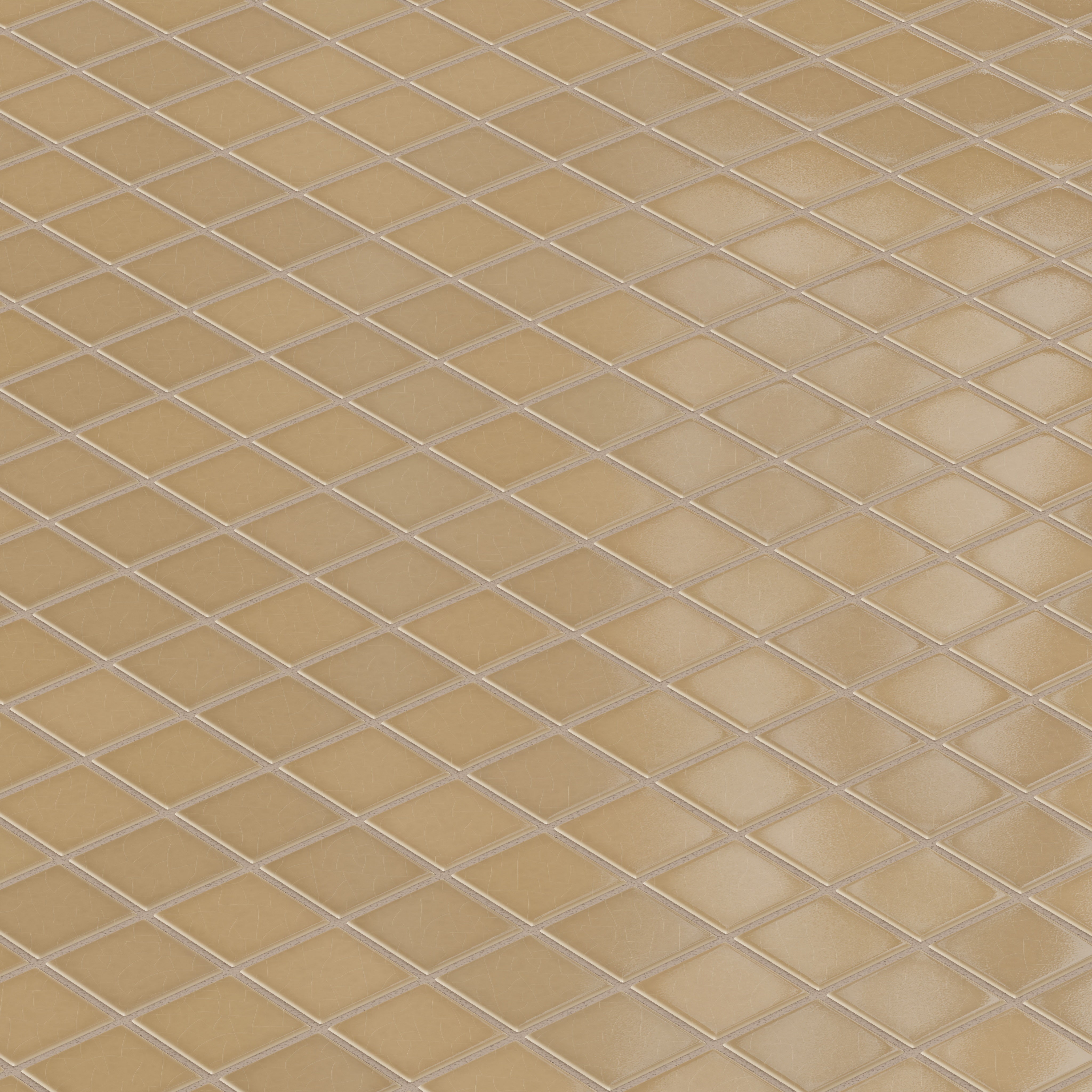 2x2 Straight Set Sheeted Original Ceramic Mosaic Tile in Haystack Gloss
