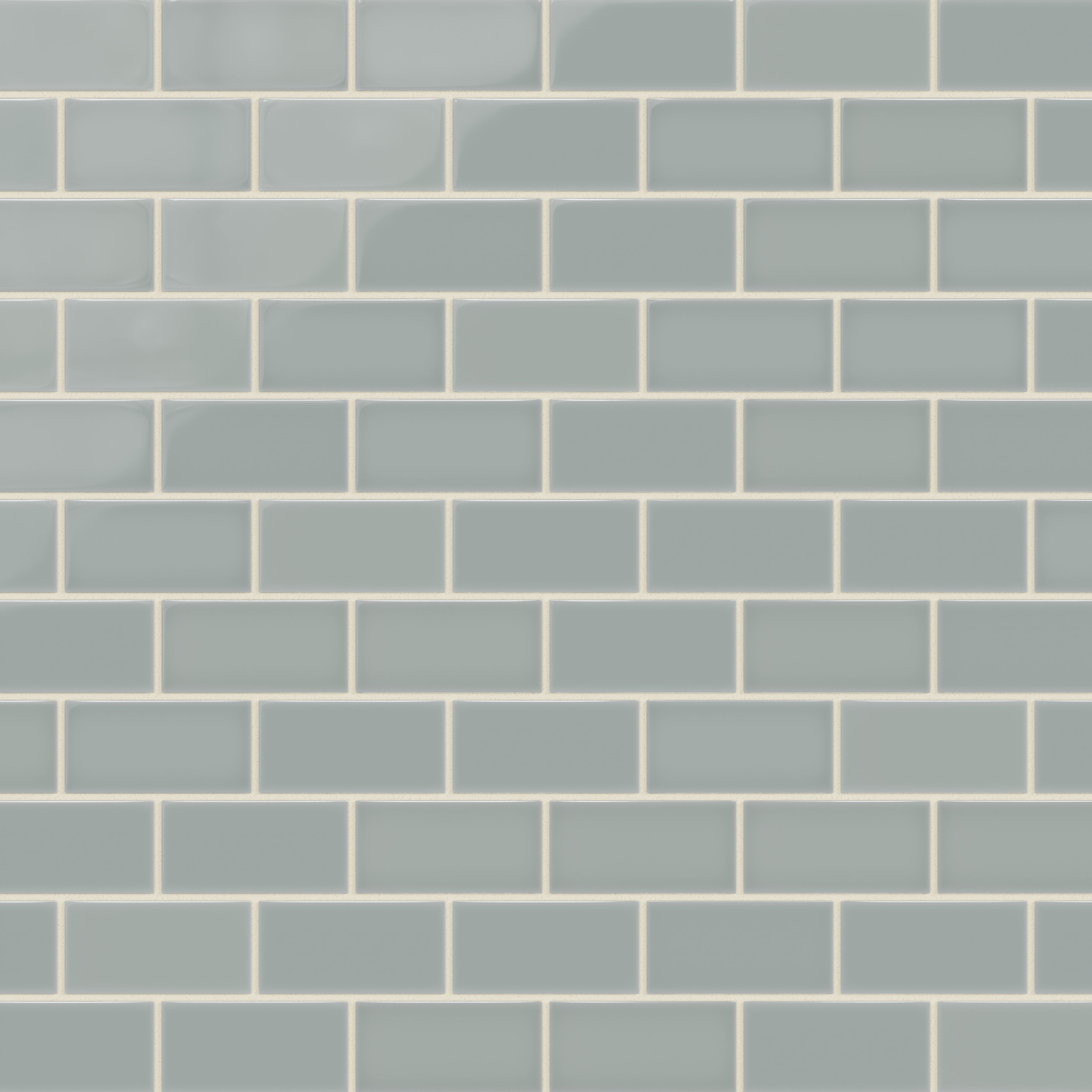 2x4 Half Offset Sheeted Natural Press Ceramic Mosaic Tile in Hood River Gloss