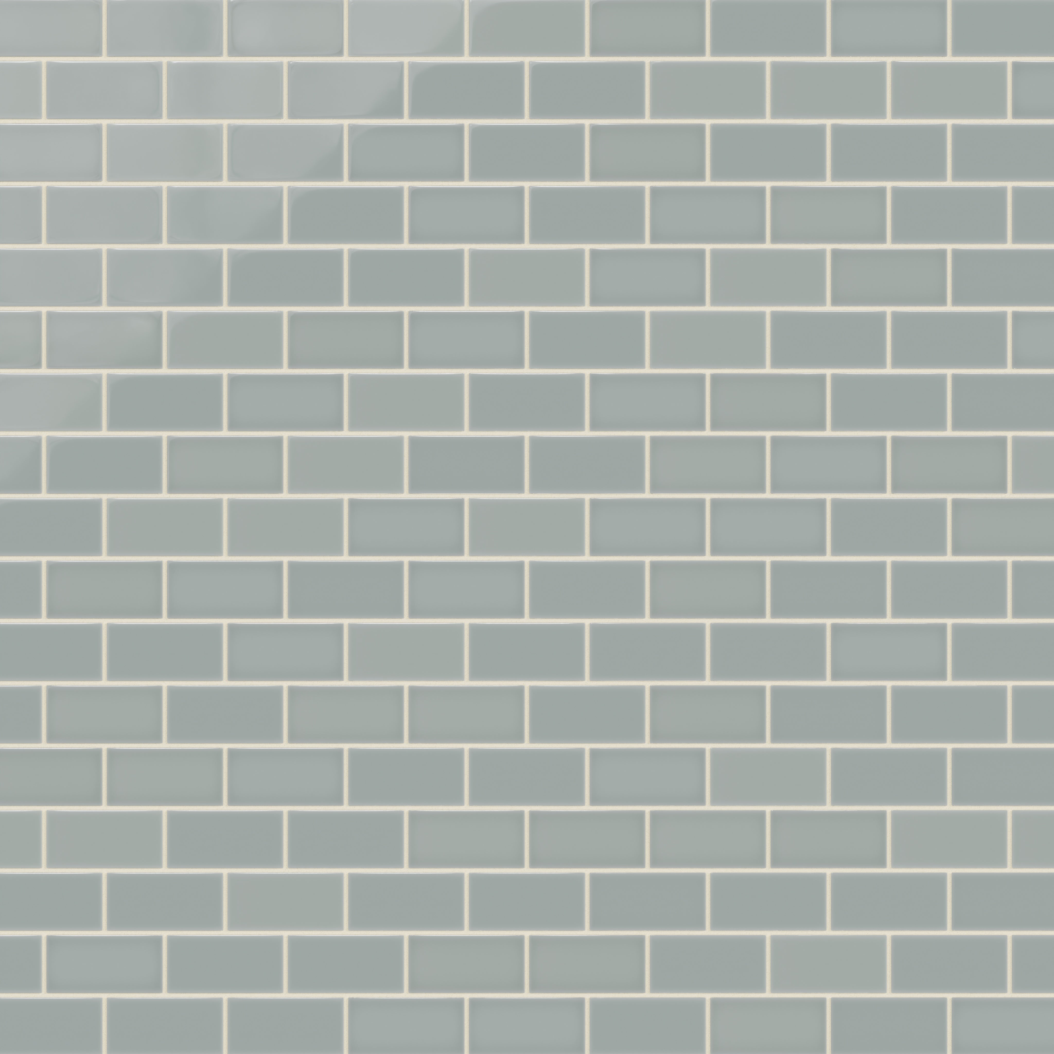 2x4 Half Offset Sheeted Natural Press Ceramic Mosaic Tile in Hood River Gloss