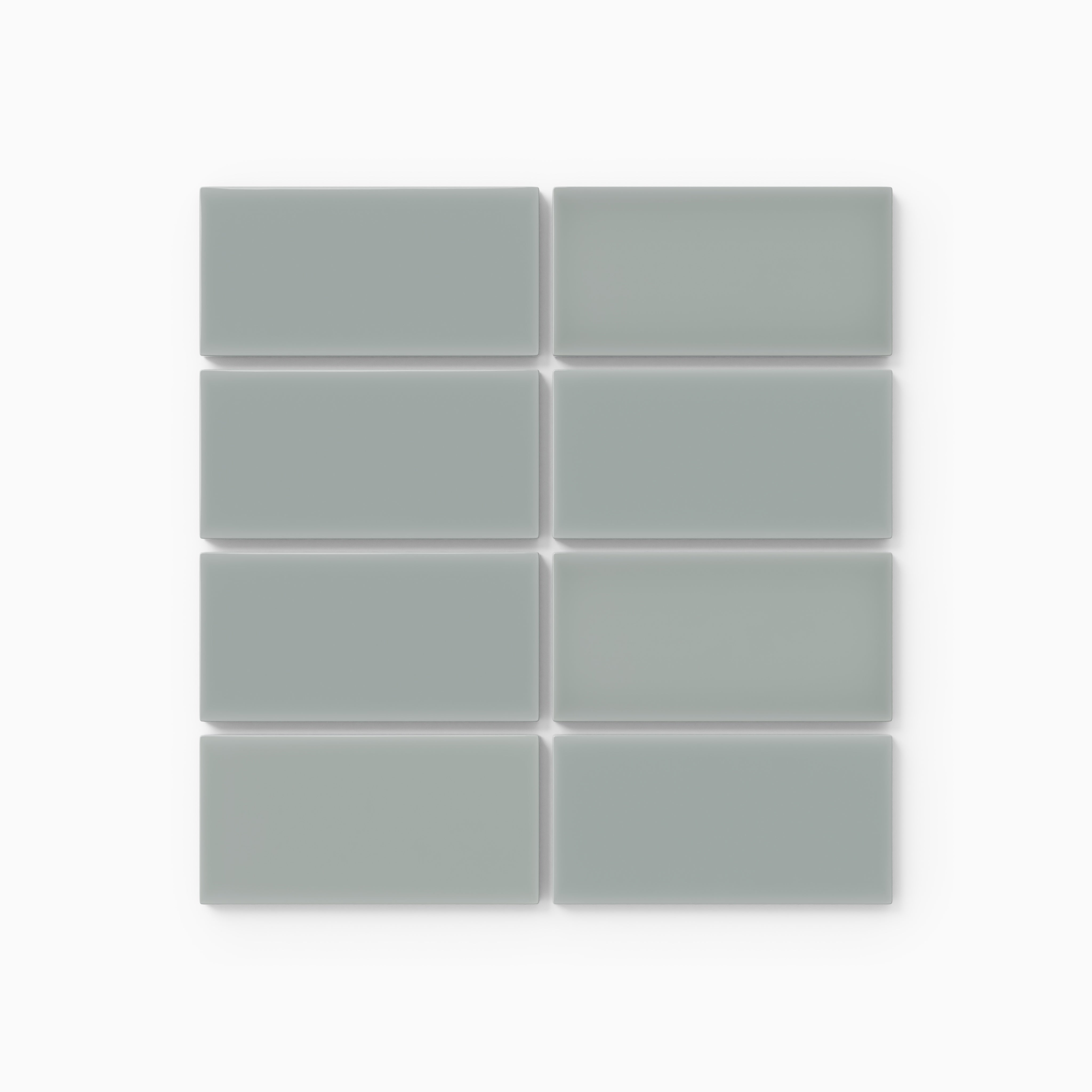 2x4 Straight Set Sheeted Natural Press Ceramic Mosaic Tile in Hood River Gloss