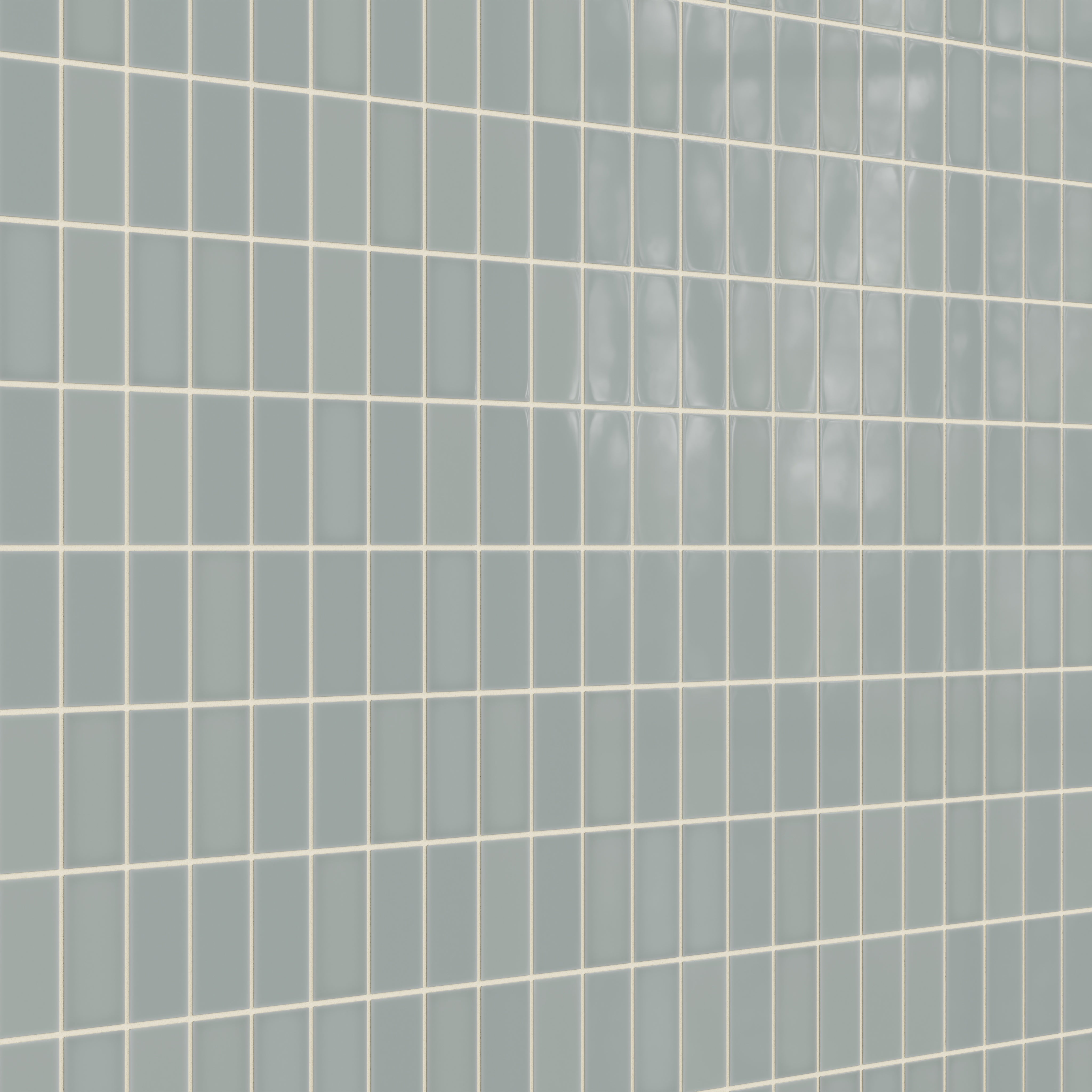 2x4 Straight Set Sheeted Natural Press Ceramic Mosaic Tile in Hood River Gloss