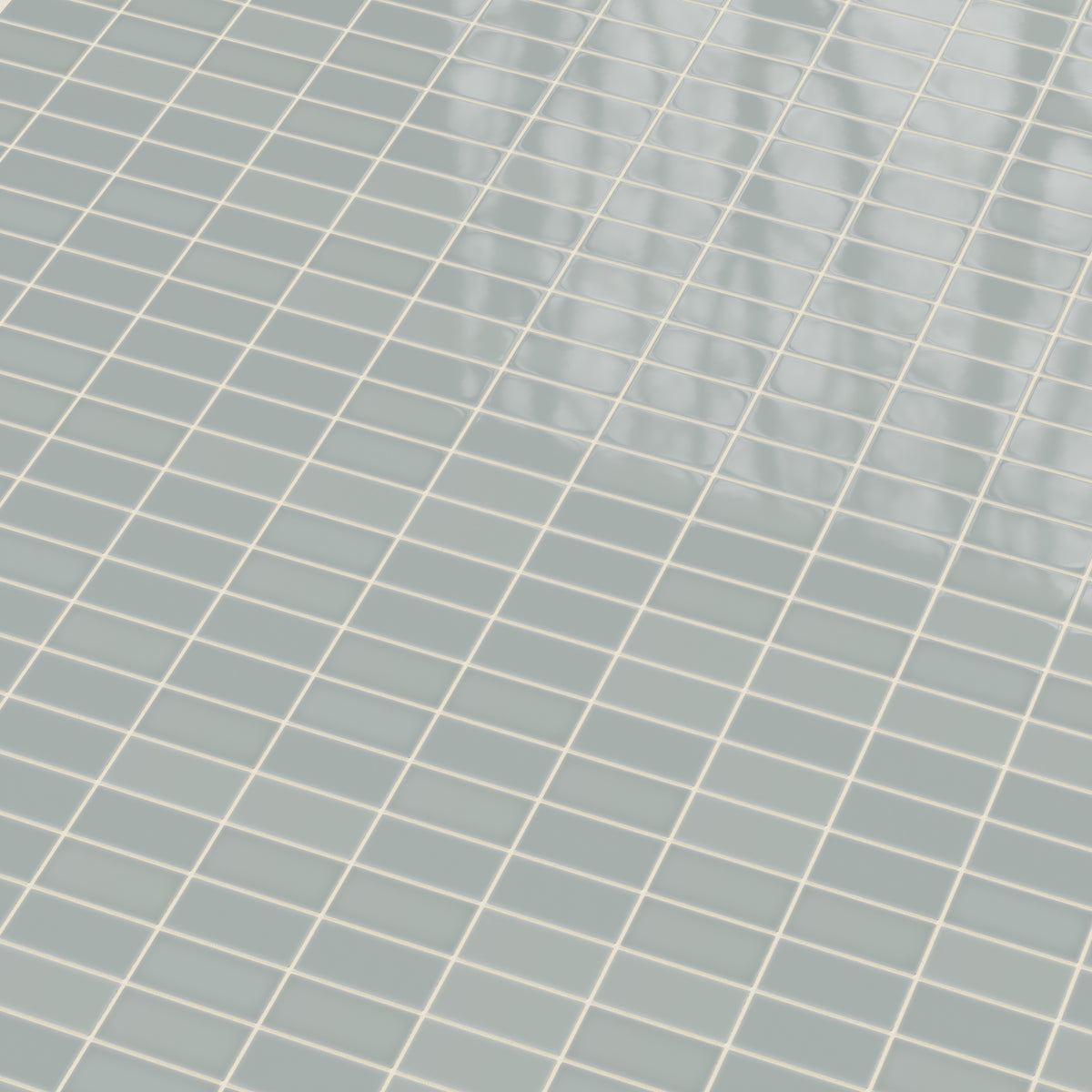 2x4 Straight Set Sheeted Natural Press Ceramic Mosaic Tile in Hood River Gloss