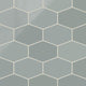 Elongated Hexagon Natural Press Ceramic Tile in Hood River Gloss