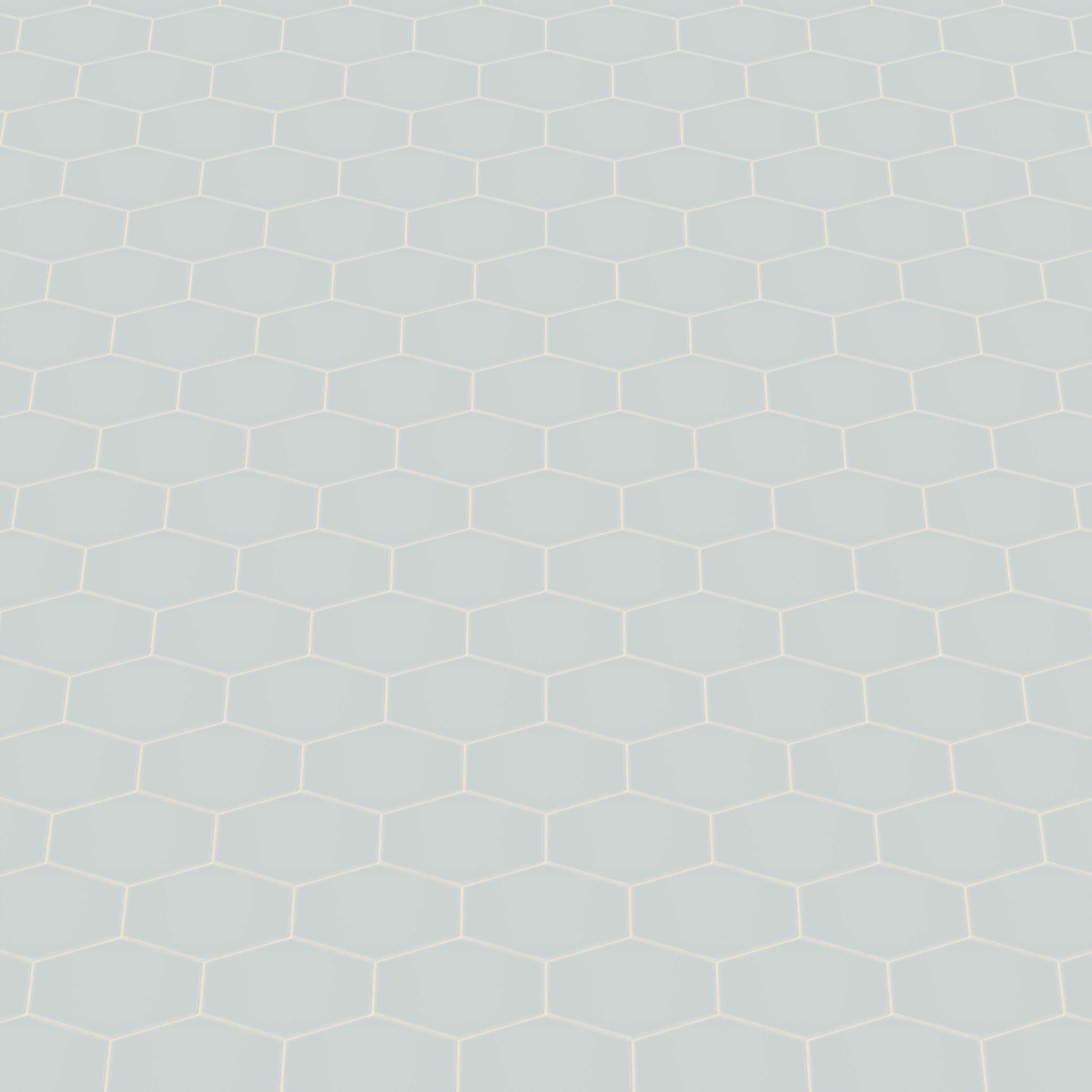 Elongated Hexagon Natural Press Ceramic Tile in Hood River Matte