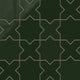 Star & Cross Original Ceramic Tile in Hunter Green Gloss