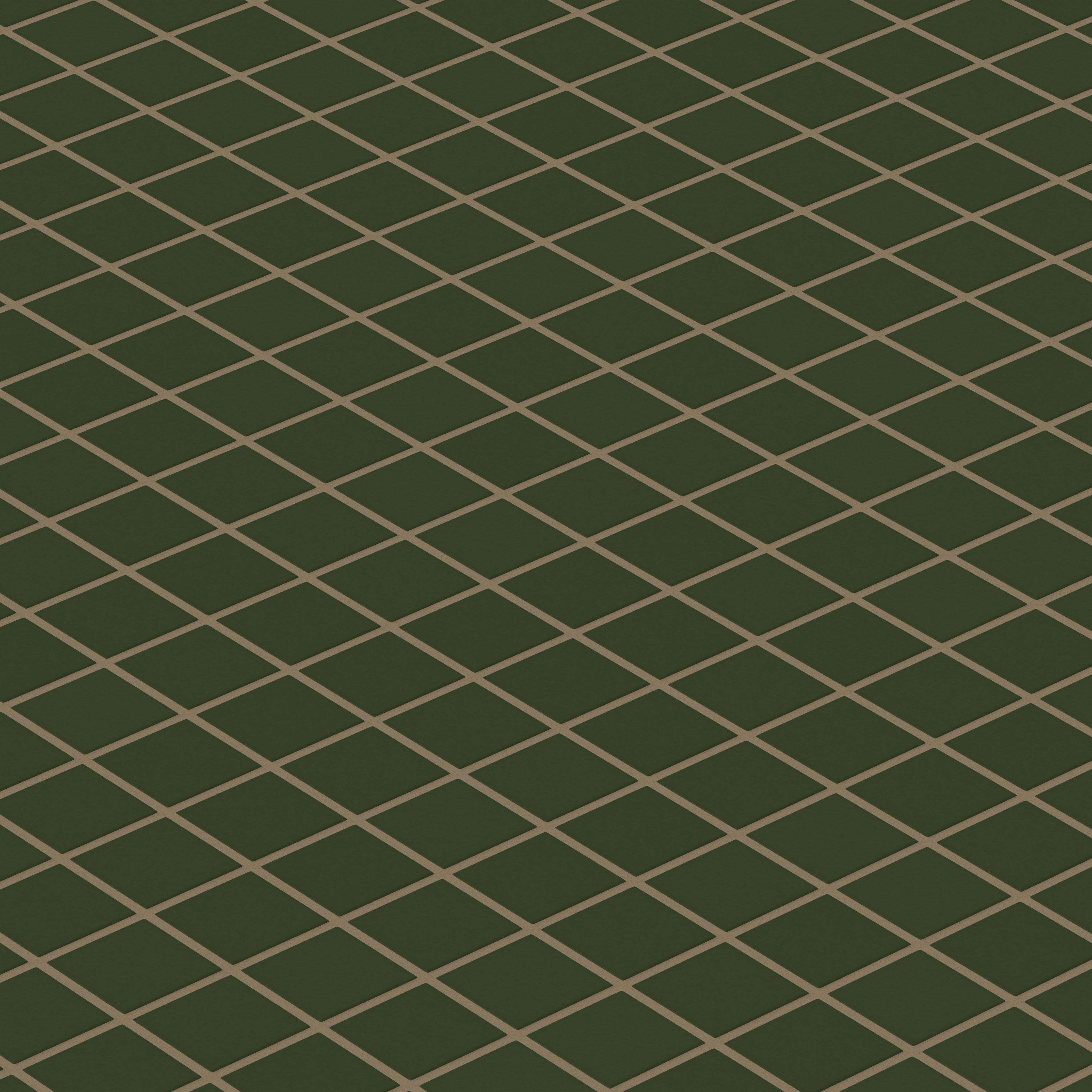 2x2 Straight Set Sheeted Original Ceramic Mosaic Tile in Hunter Green Matte