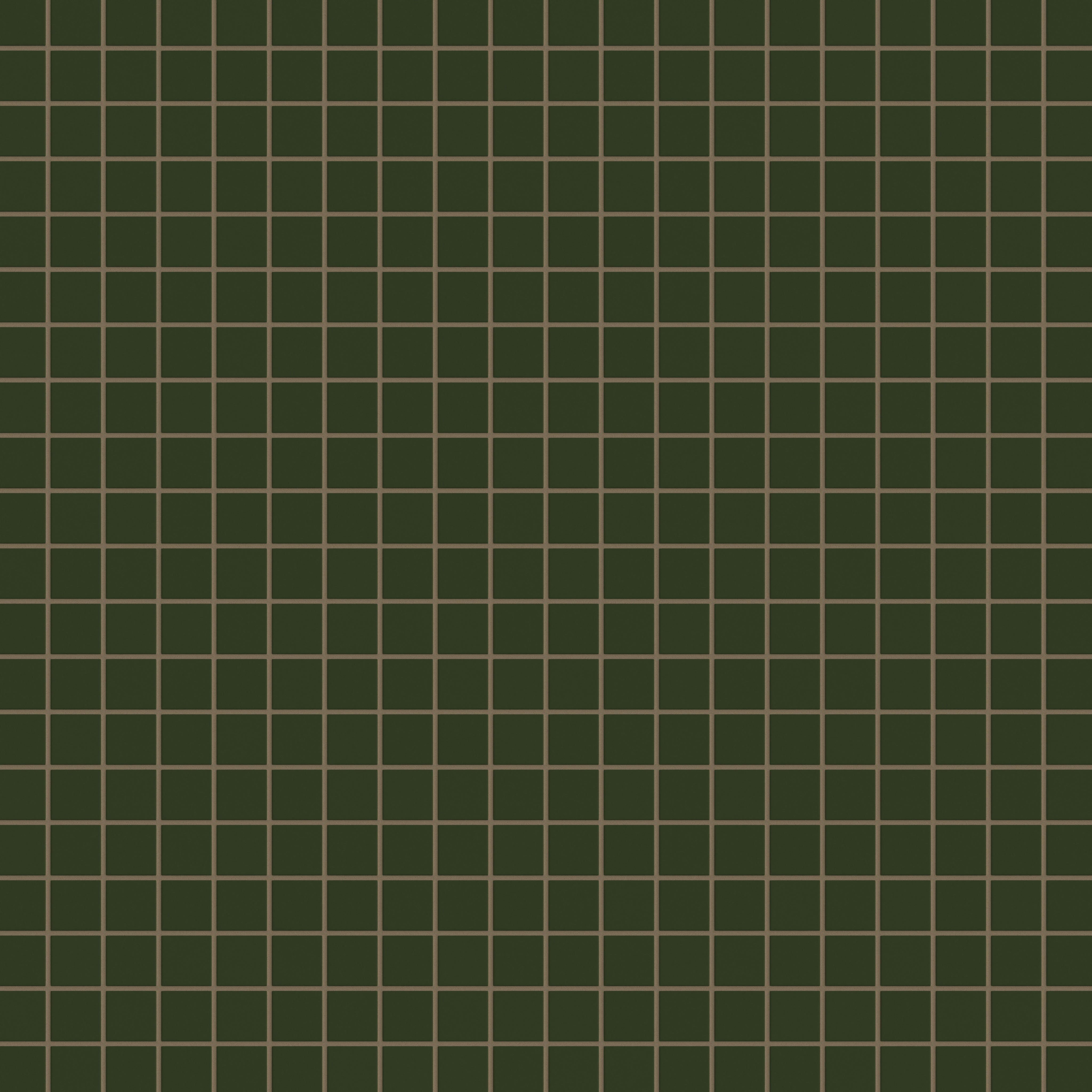 2x2 Straight Set Sheeted Original Ceramic Mosaic Tile in Hunter Green Matte