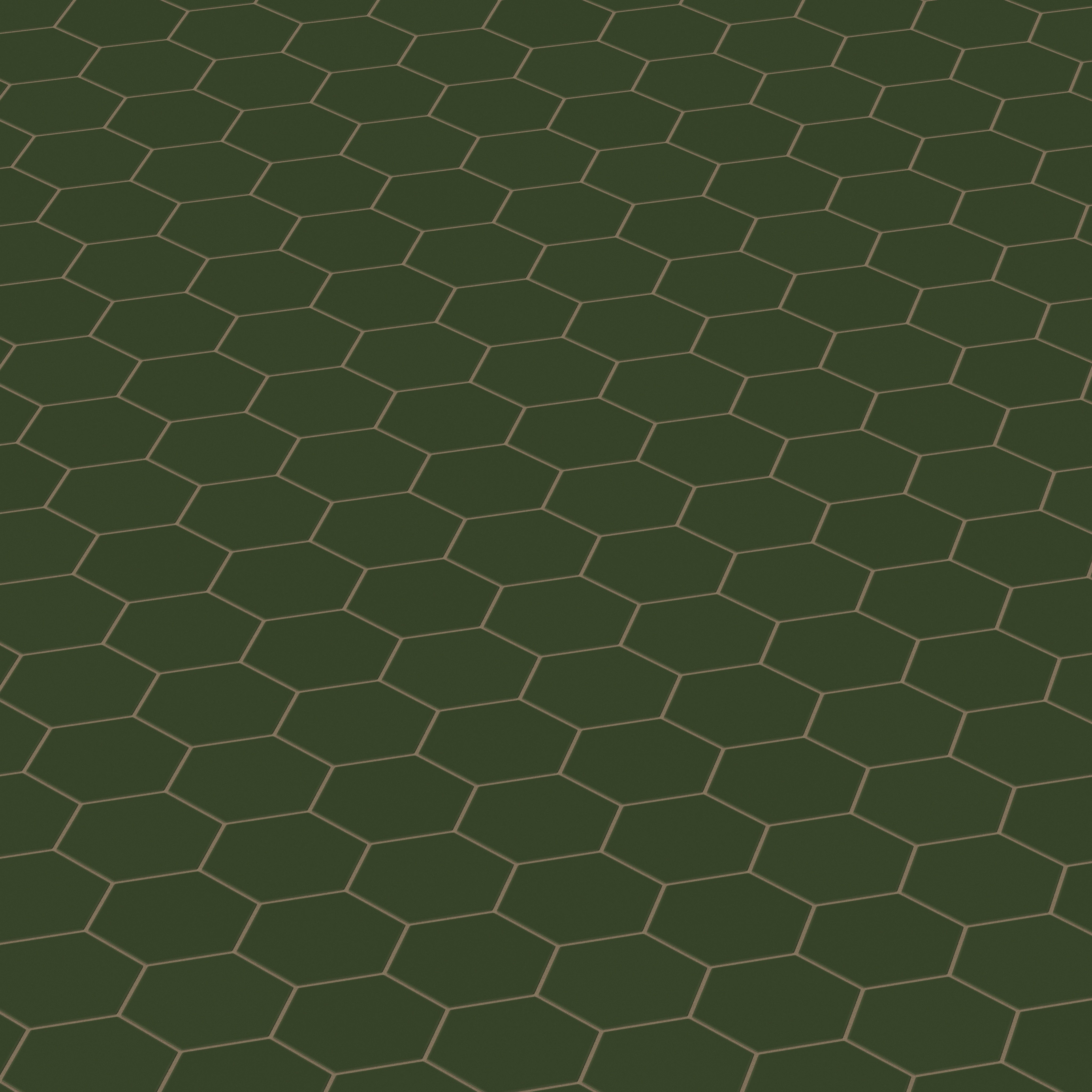6" Hexagon Original Ceramic Tile in Hunter Green Matte