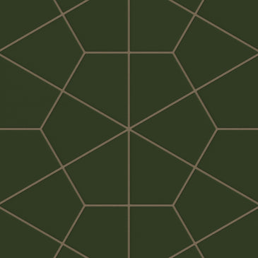 Hexite Original Ceramic Tile in Hunter Green Matte
