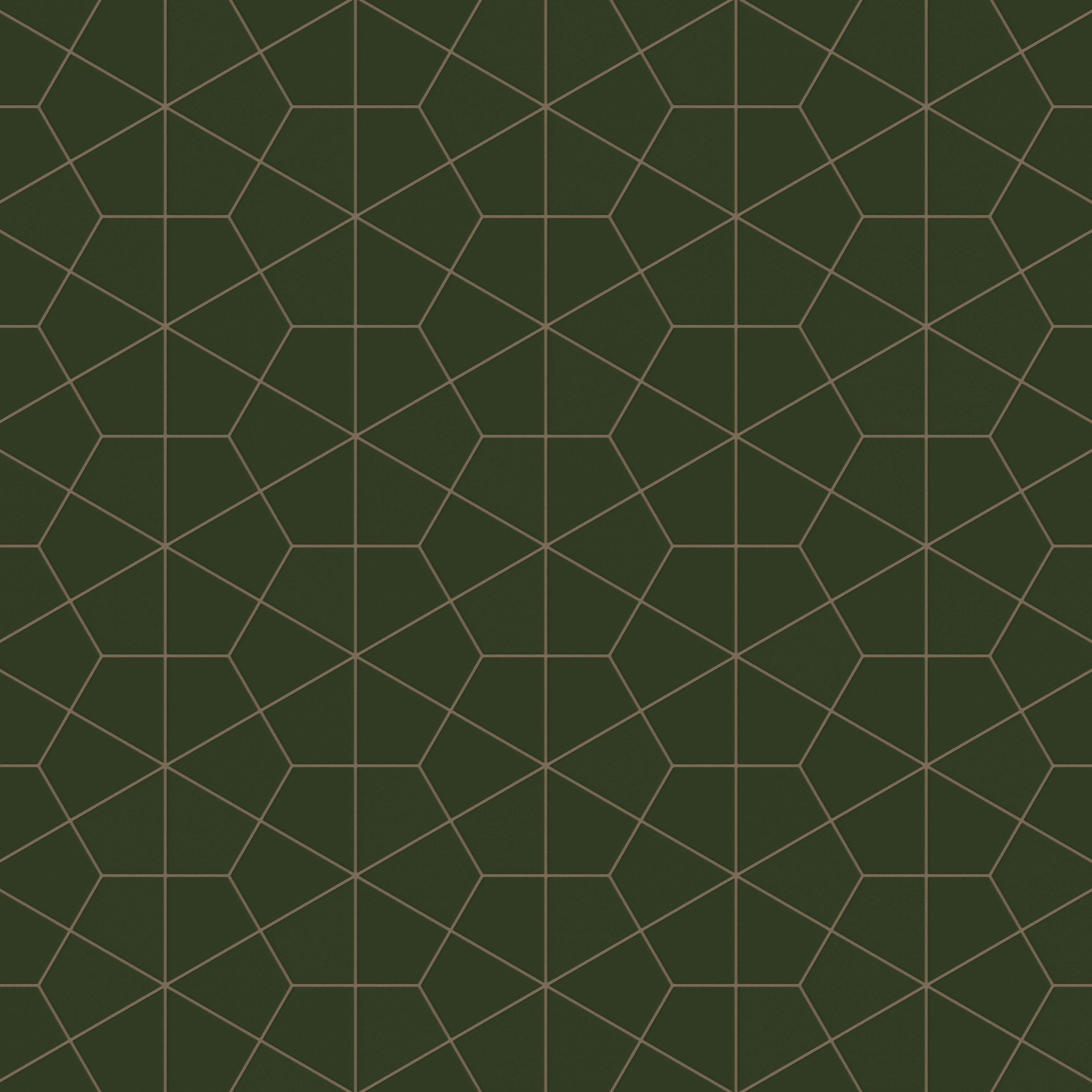 Hexite Original Ceramic Tile in Hunter Green Matte